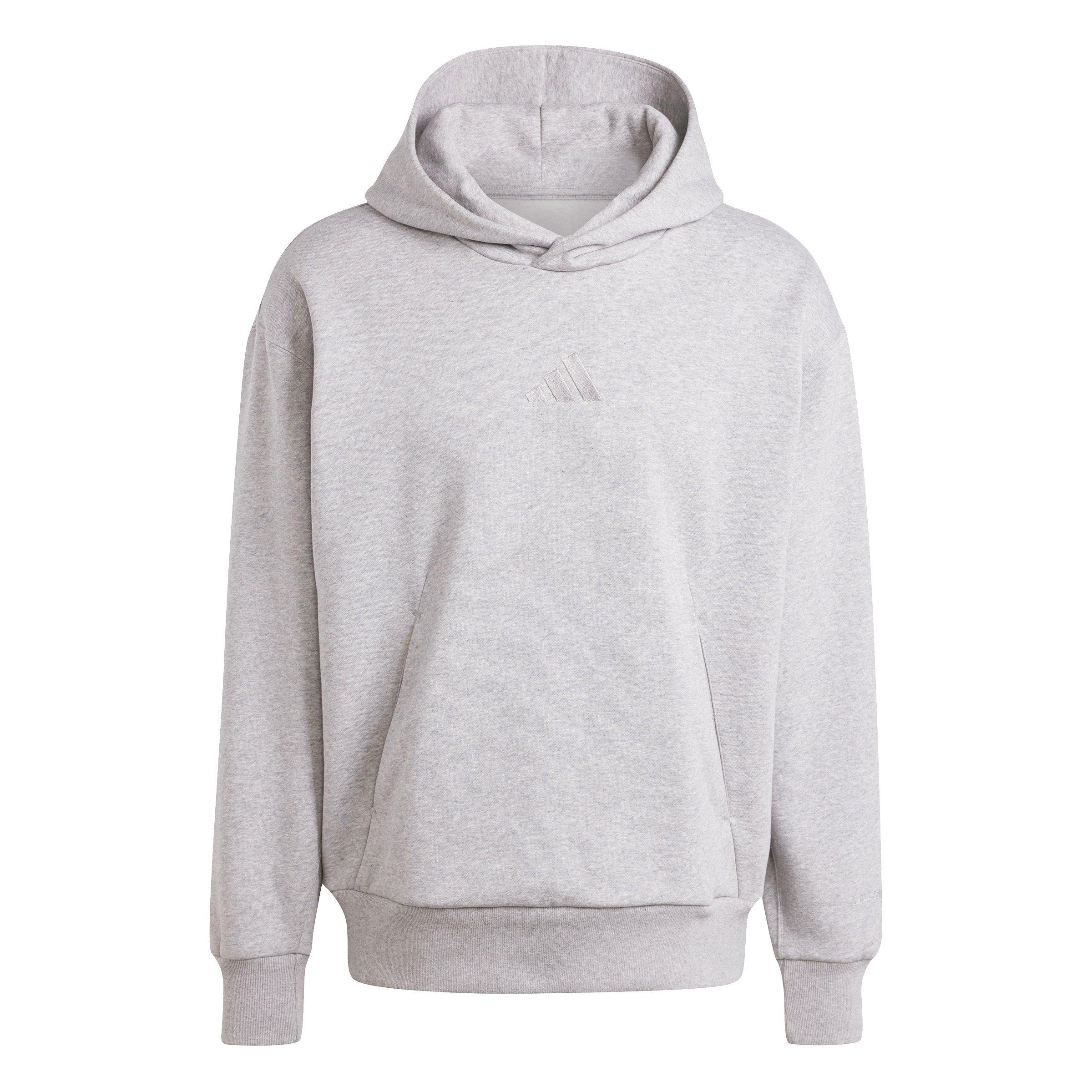 adidas Men's ALL SZN Fleece Hoodie - Grey - GREY Thumbnail View 6