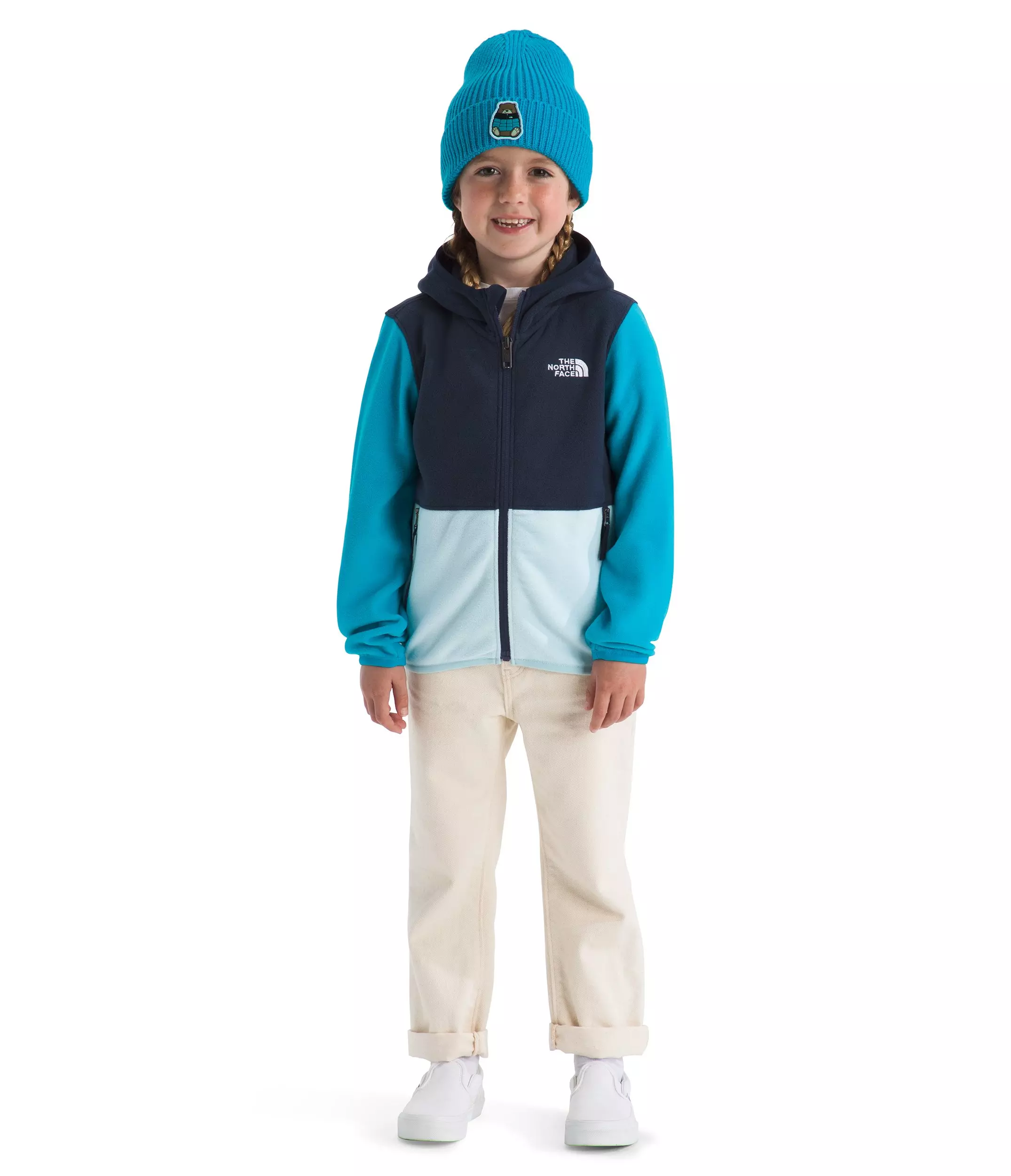 The North Face Little Kids' Glacier Full Zip Hooded Jacket - Navy - NAVY