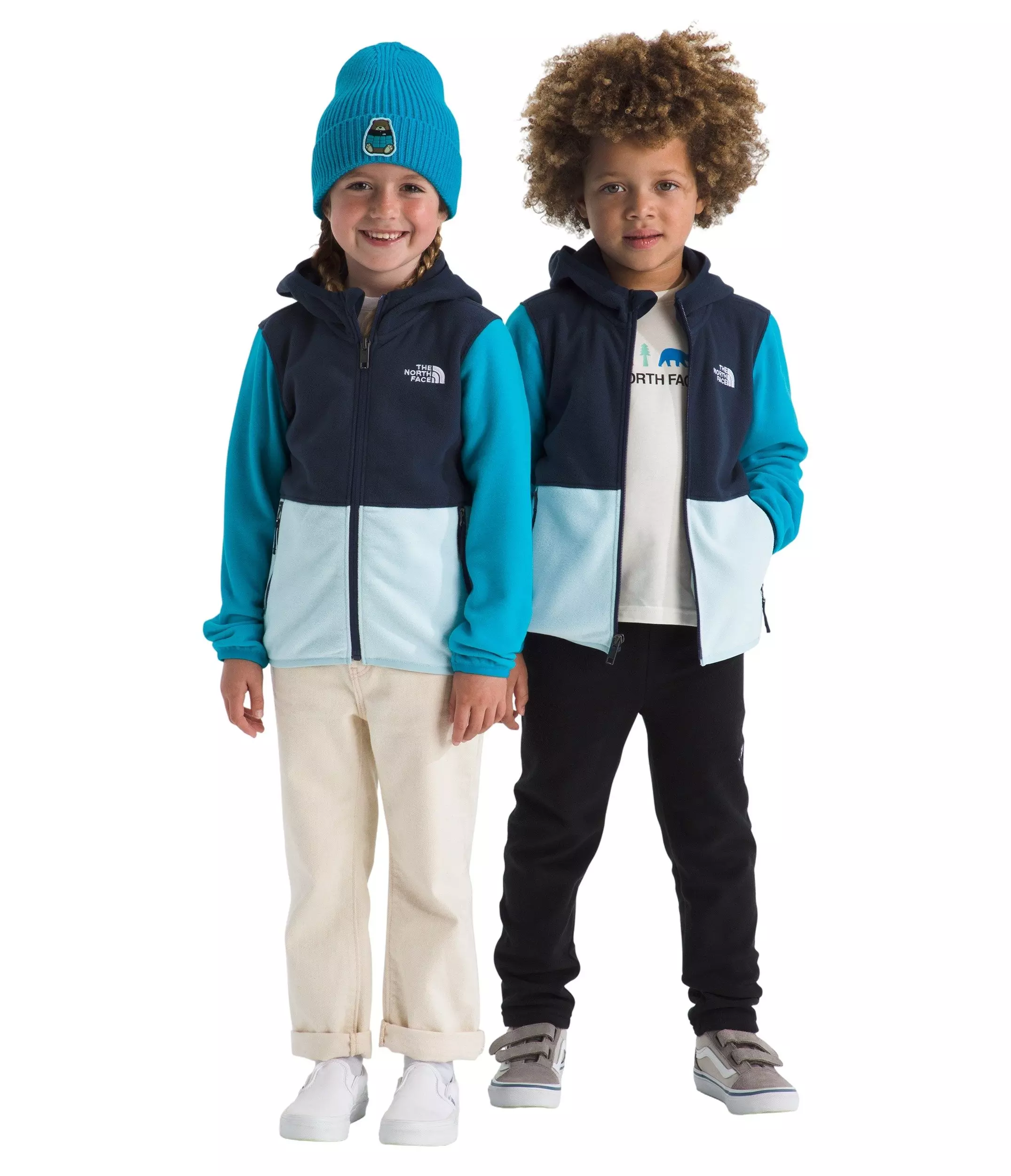 The North Face Little Kids' Glacier Full Zip Hooded Jacket - Navy - NAVY