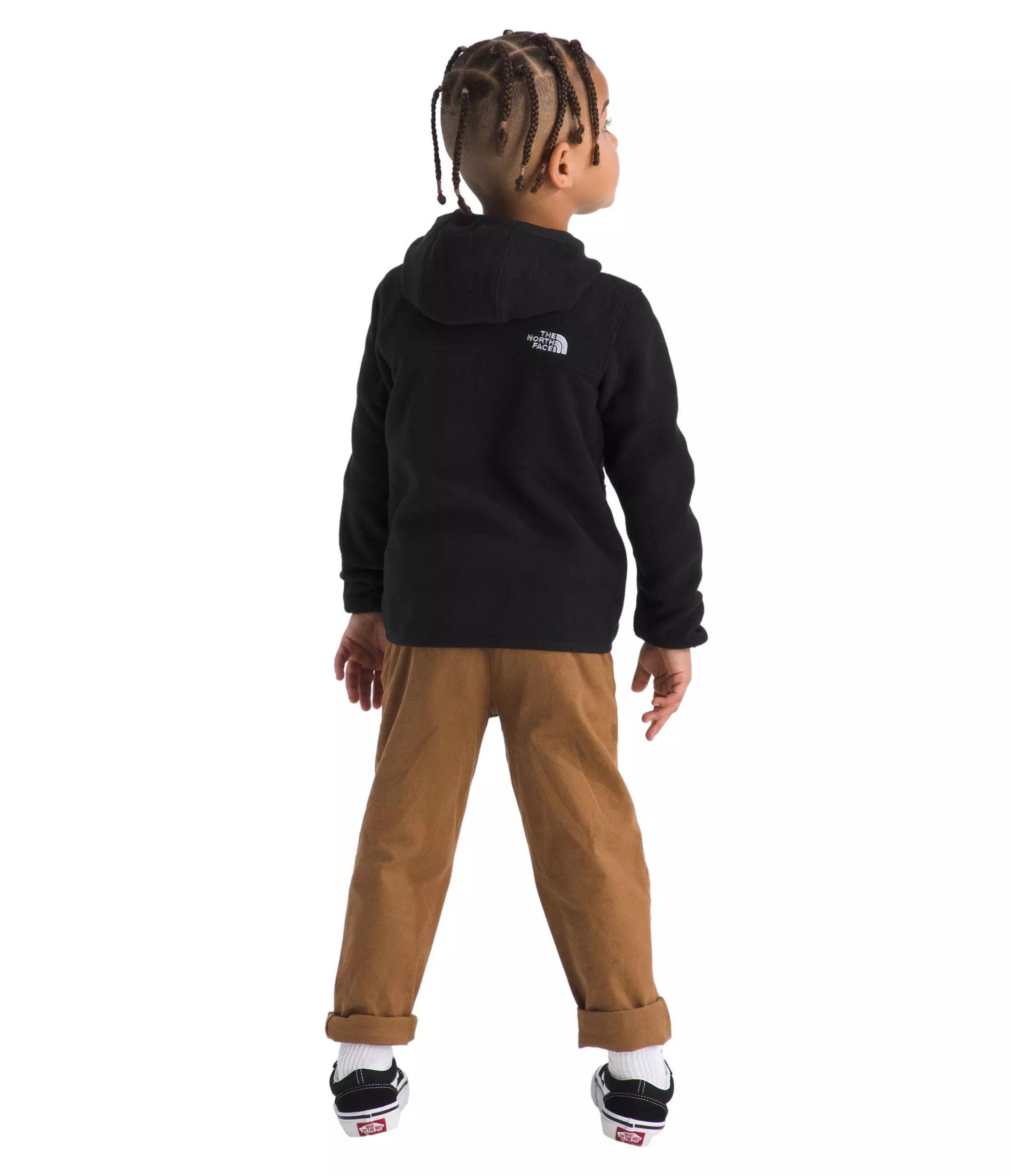 The North Face Little Kids' Glacier Full Zip Hooded Jacket - Black - BLACK