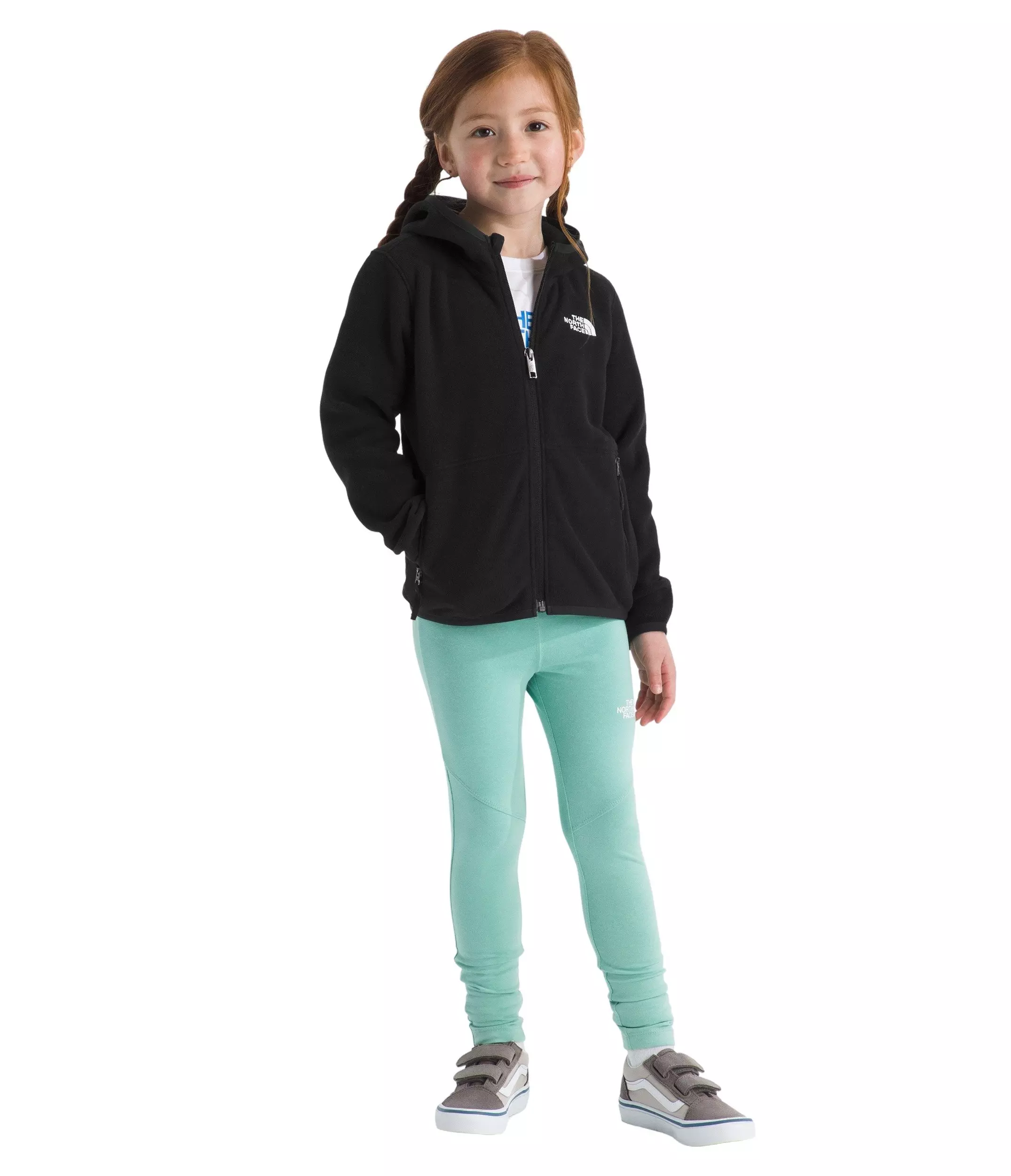 The North Face Little Kids' Glacier Full Zip Hooded Jacket - Black - BLACK