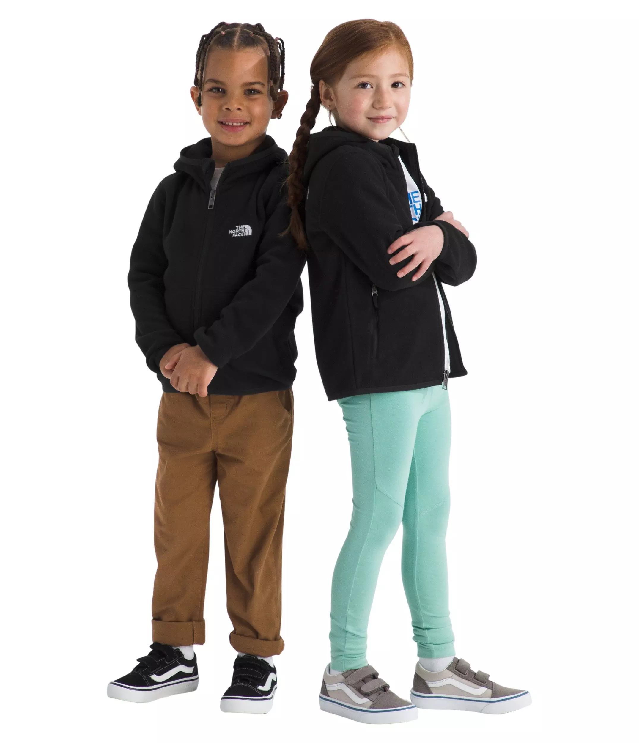The North Face Little Kids' Glacier Full Zip Hooded Jacket - Black - BLACK