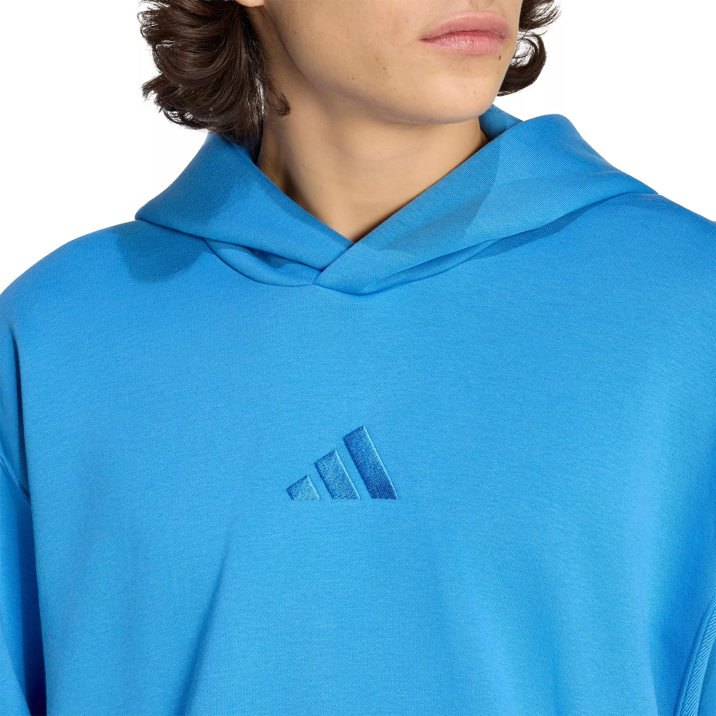 adidas Men's ALL SZN Fleece Hoodie - Blue - BLUE