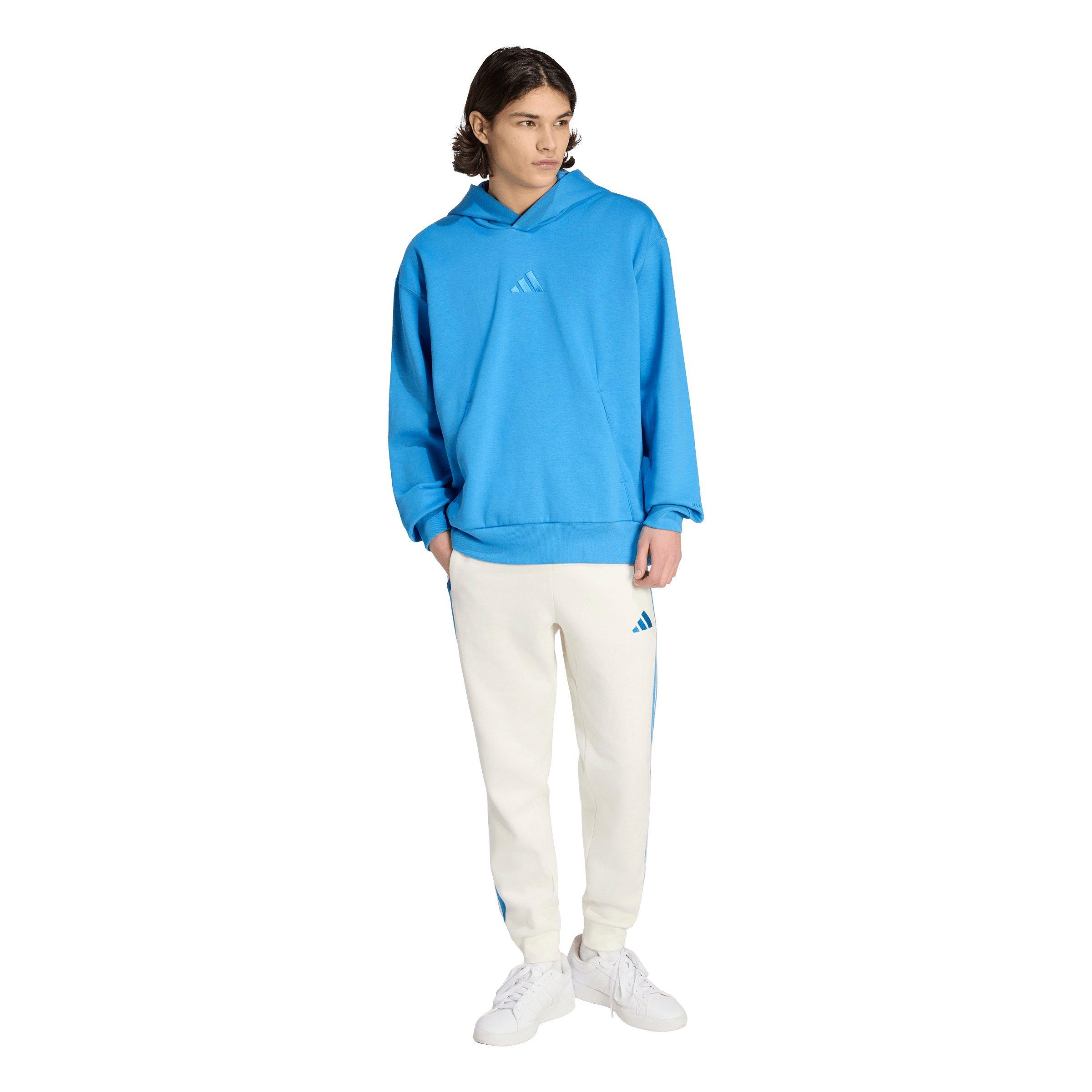adidas Men's ALL SZN Fleece Hoodie - Blue - BLUE Thumbnail View 5