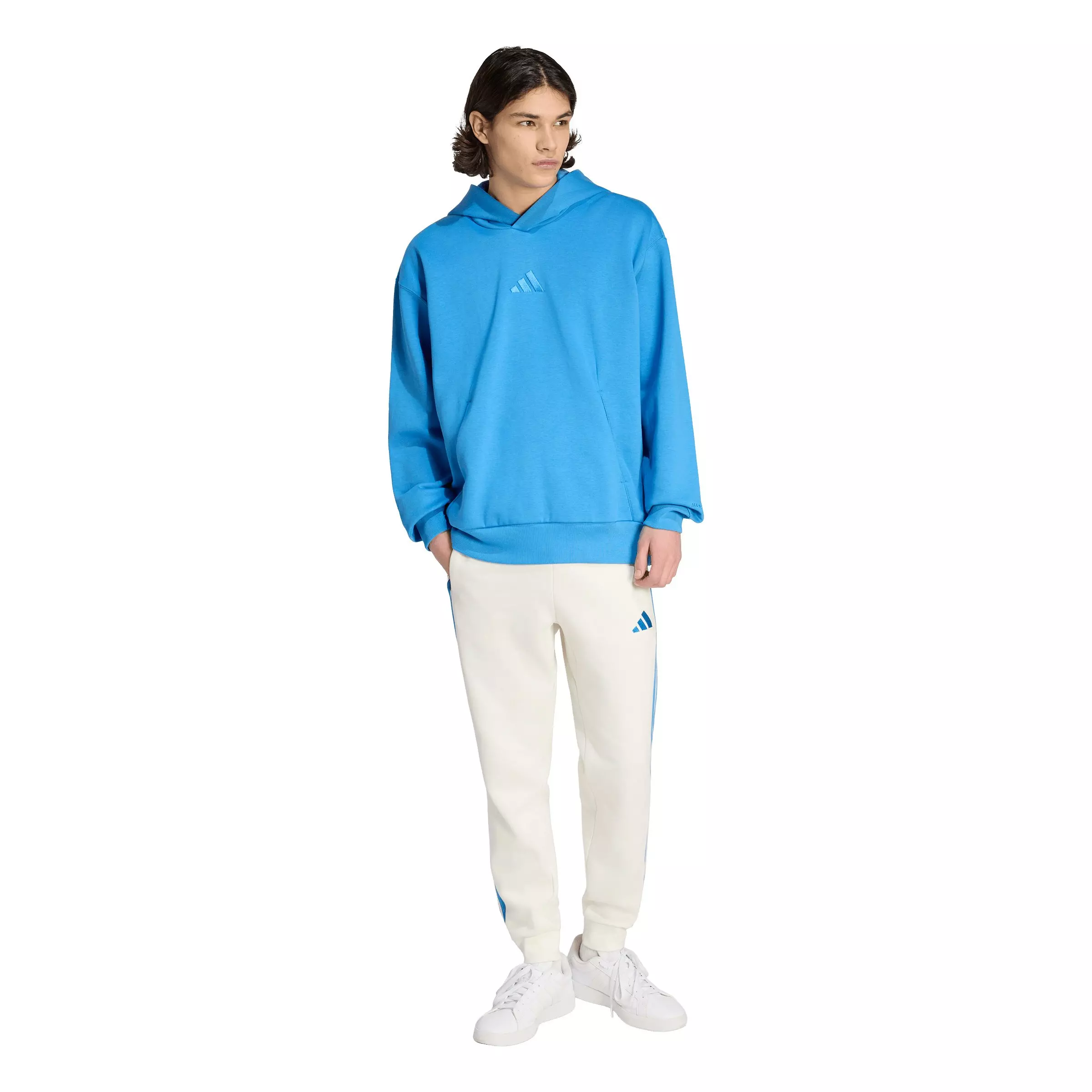 adidas Men's ALL SZN Fleece Hoodie - Blue - BLUE