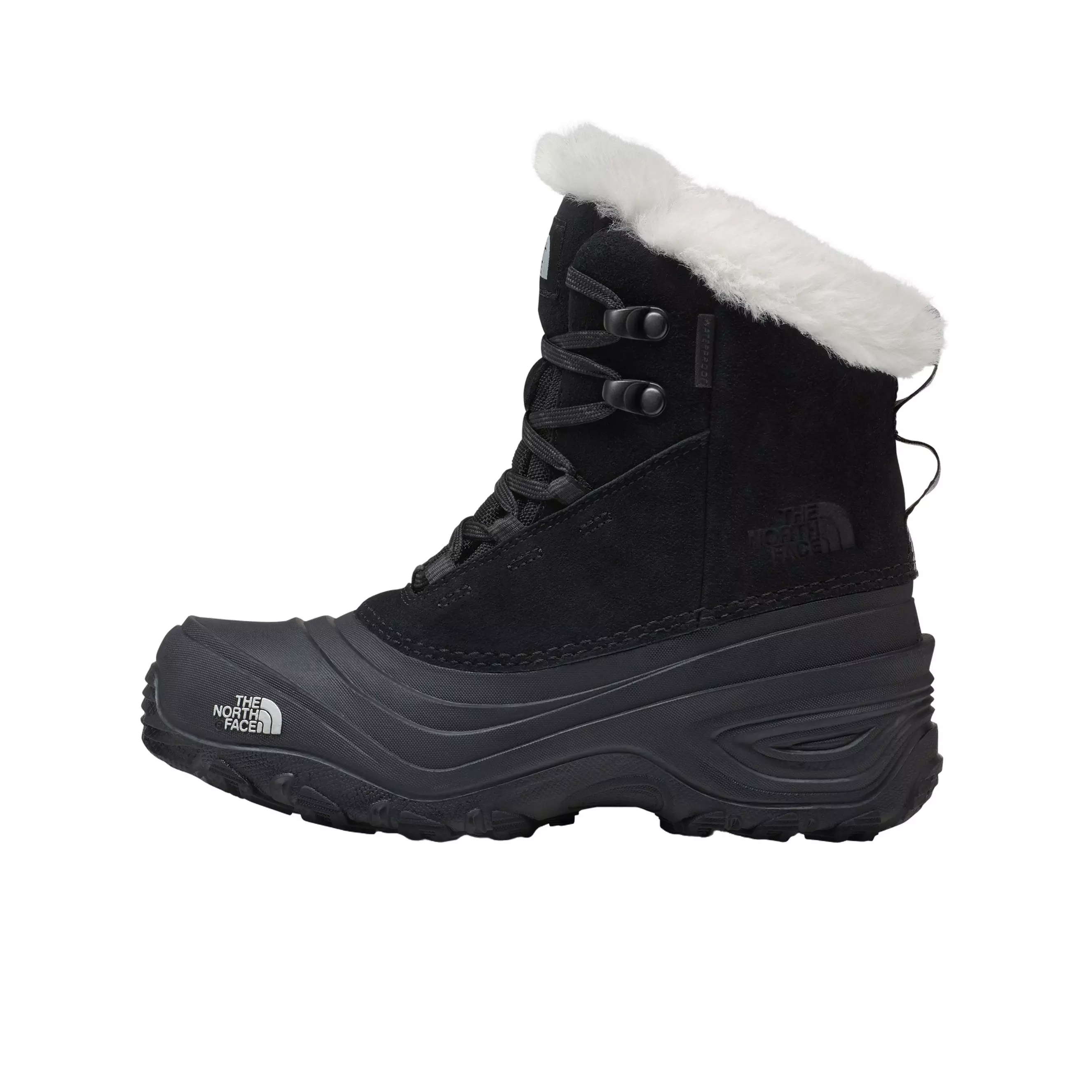The North Face Shellista V Lace "Black/White" Grade School Boys' Waterproof Boot - BLACK/WHITE