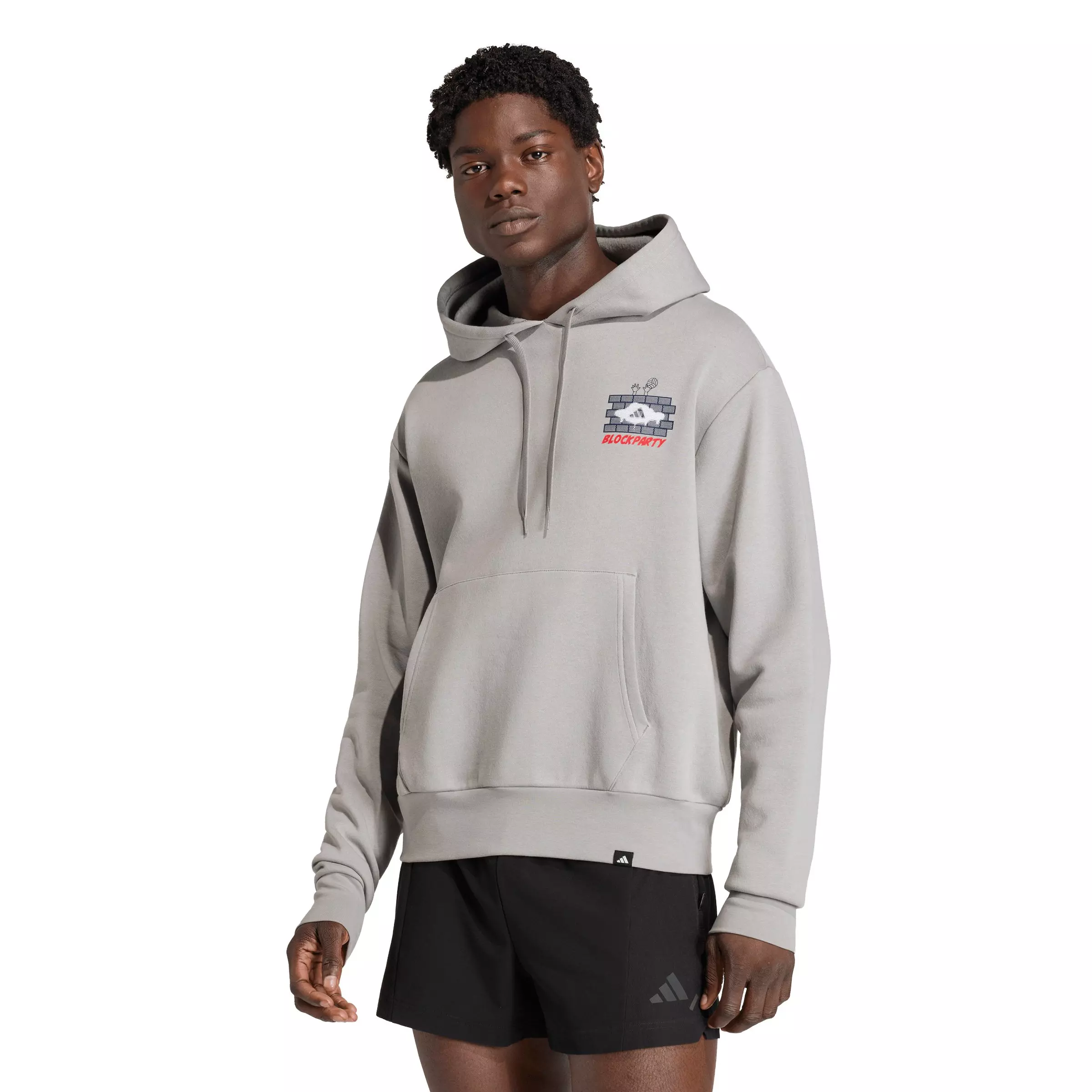 adidas Men's Volleyball Fun Graphic Hoodie - Grey - GREY