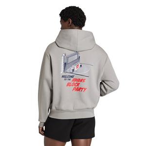 adidas Men's Volleyball Fun Graphic Hoodie - Grey