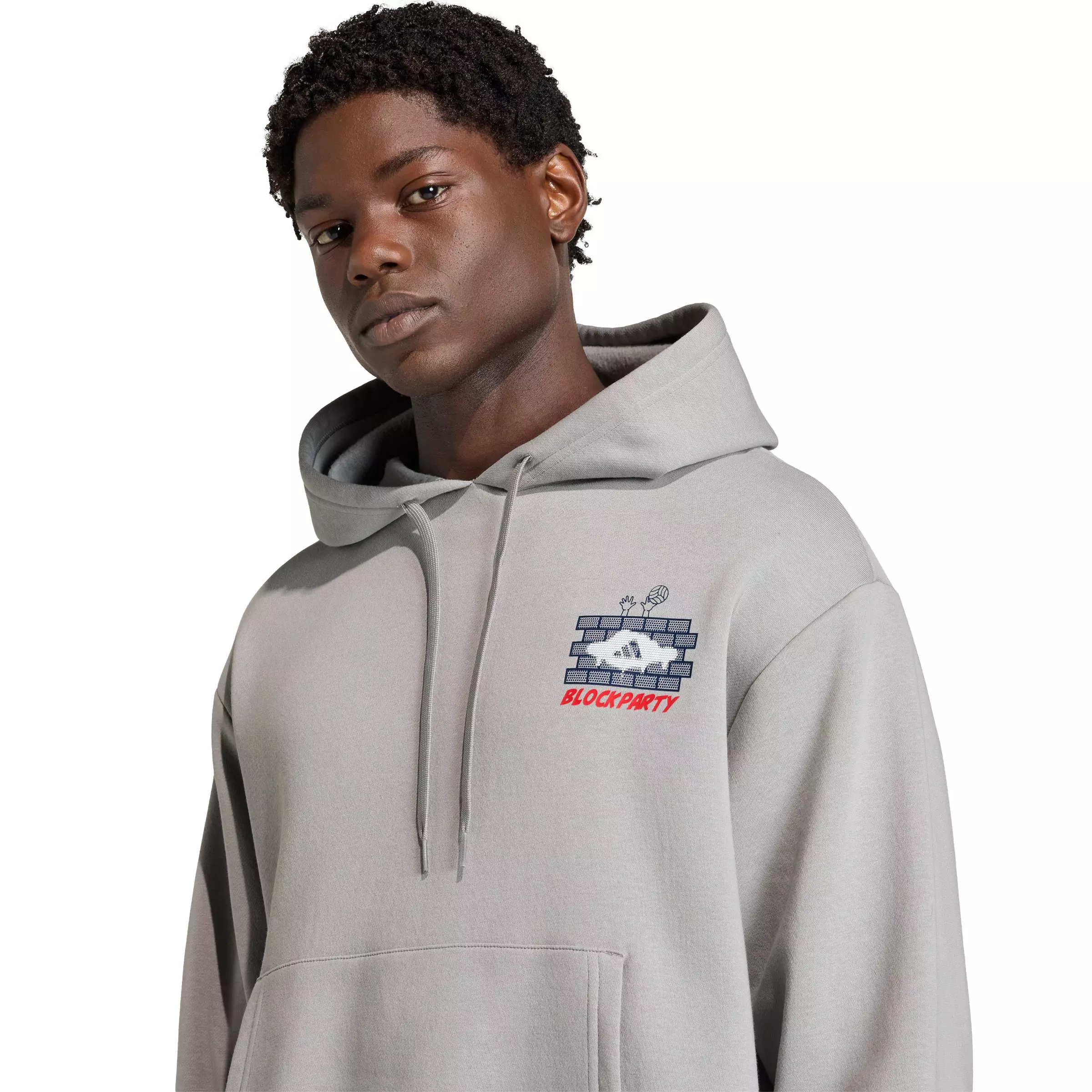 adidas Men's Volleyball Fun Graphic Hoodie - Grey - GREY