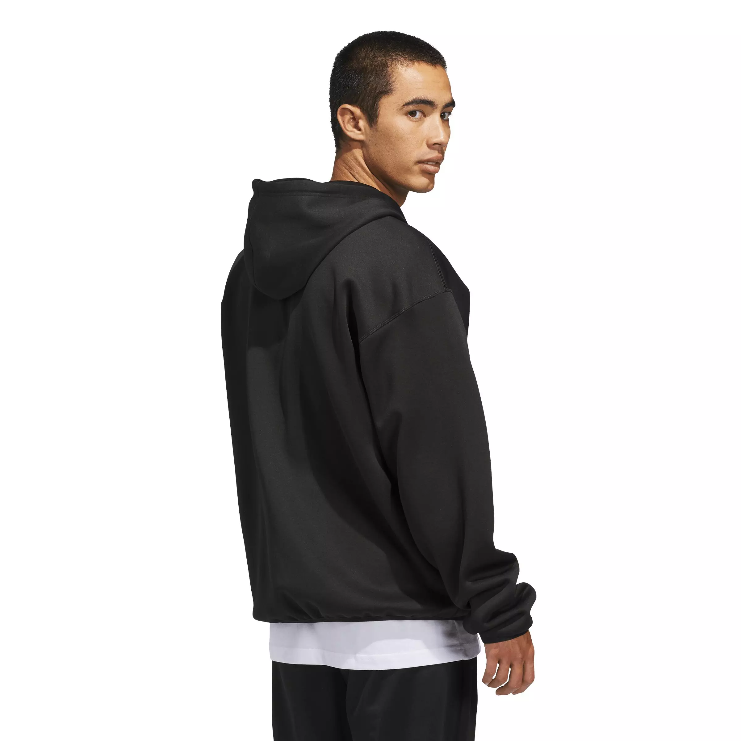 adidas Men's Crazy Warm Full Zip Hooded Jacket - Black/White - BLACK/WHITE
