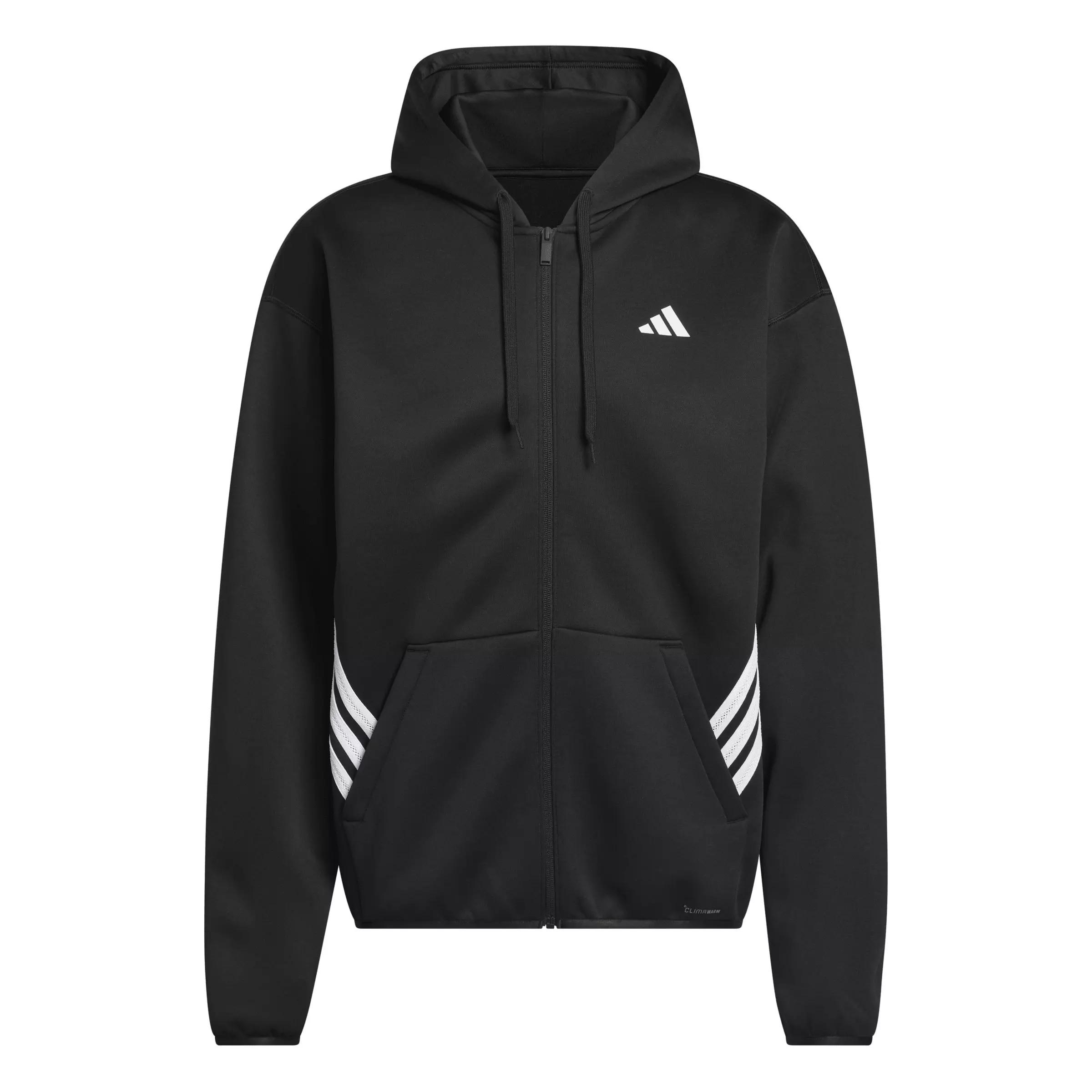 adidas Men's Crazy Warm Full Zip Hooded Jacket - Black/White - BLACK/WHITE
