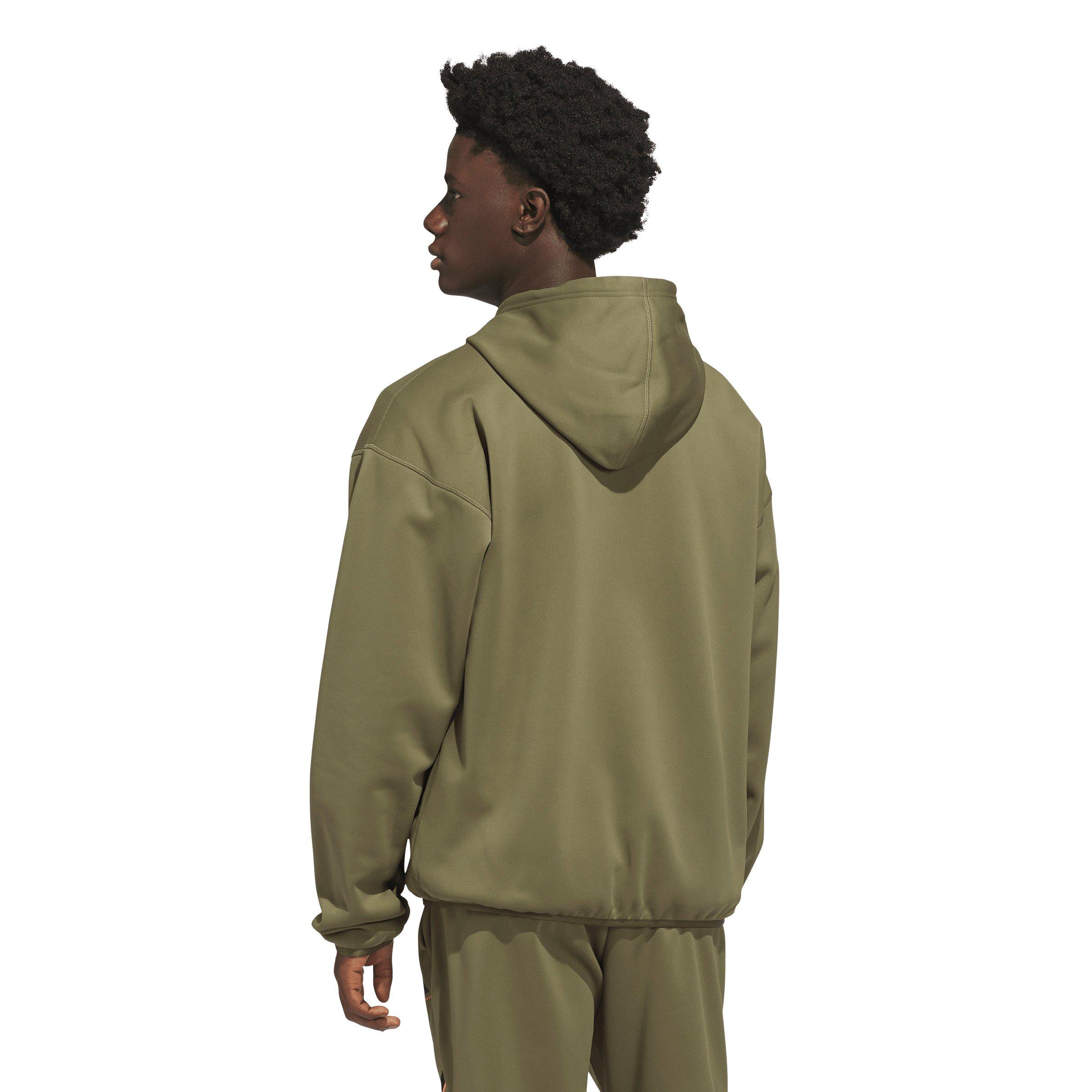 adidas Men's Crazy Warm Full Zip Hooded Jacket - Olive - OLIVE Thumbnail View 2