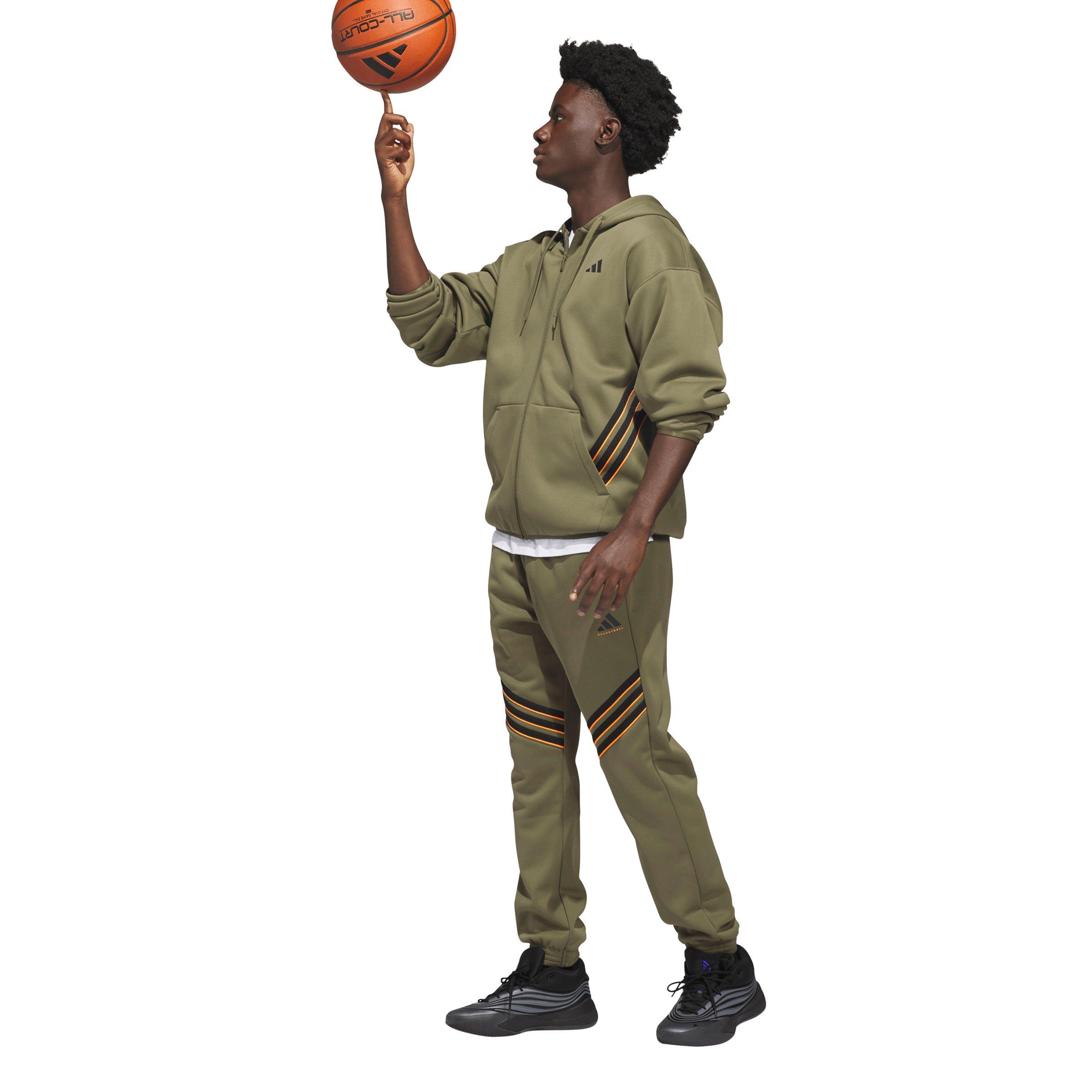 adidas Men's Crazy Warm Full Zip Hooded Jacket - Olive - OLIVE Thumbnail View 5