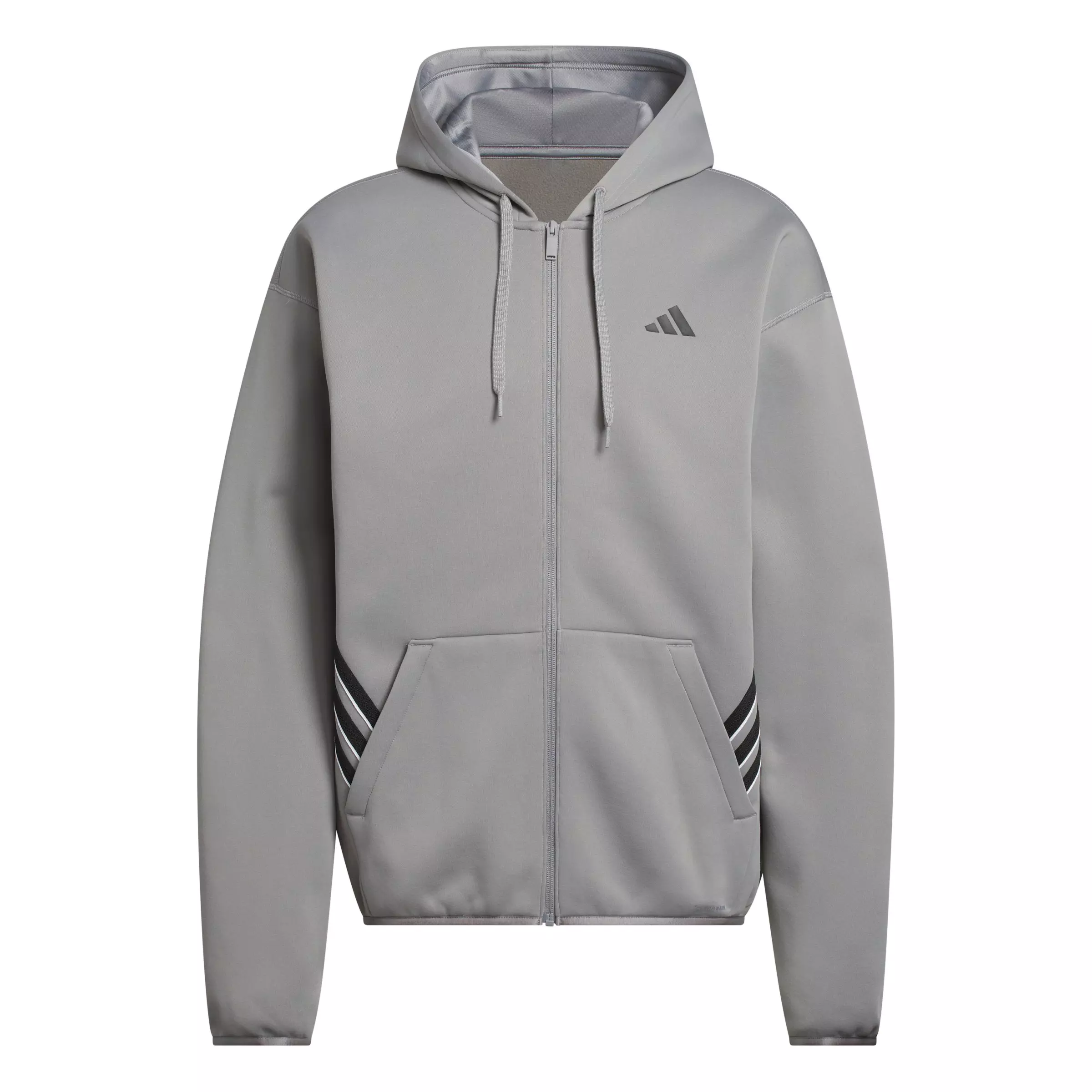 adidas Men's Crazy Warm Full Zip Hooded Jacket - Grey/Black - GREY/BLACK