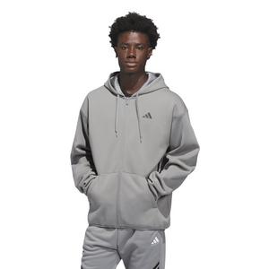 adidas Men's Crazy Warm Full Zip Hooded Jacket - Grey/Black