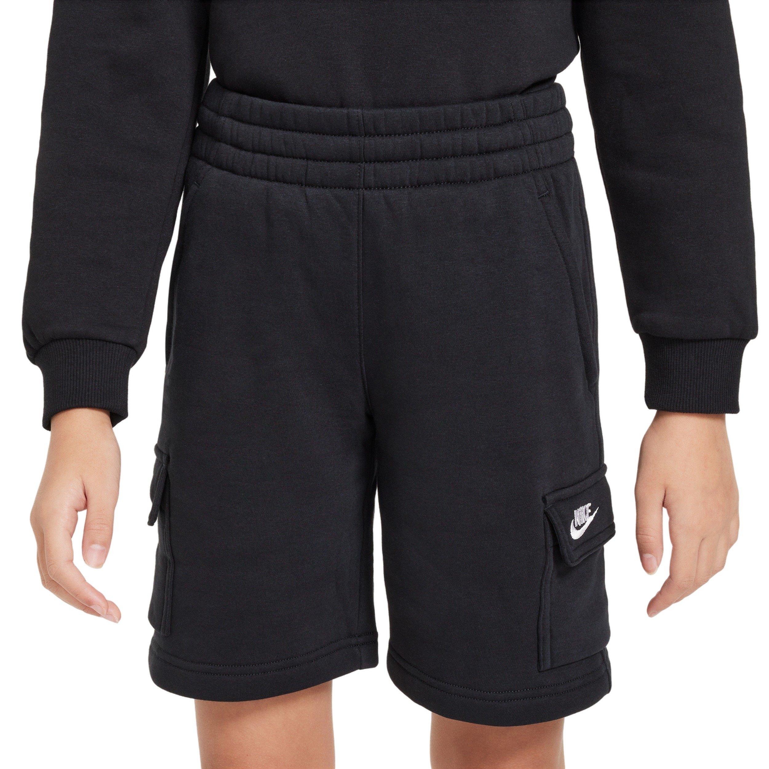 Nike Big Kids' Sportswear Club Fleece Cargo Shorts-Black