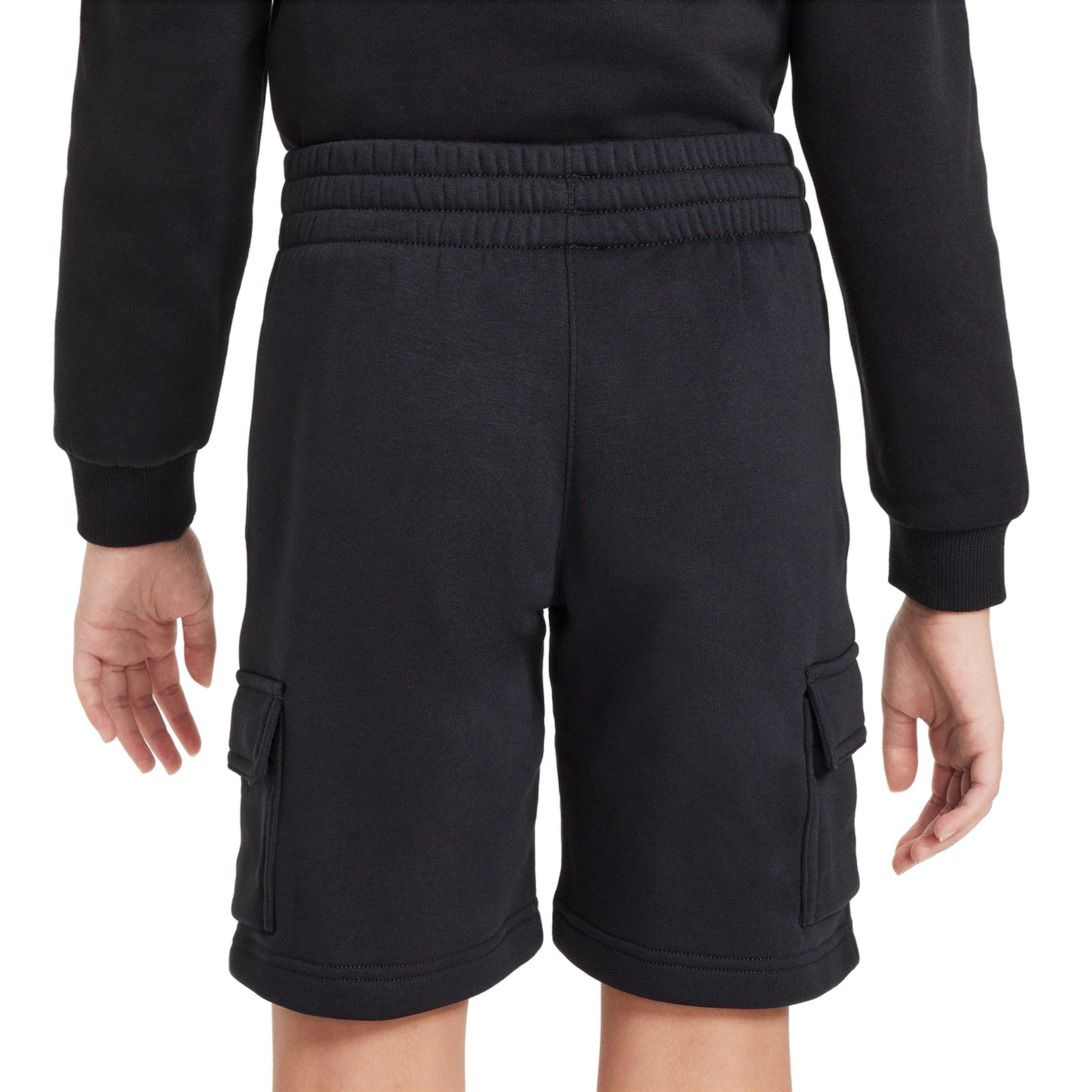 Nike Big Kids' Sportswear Club Fleece Cargo Shorts-Black