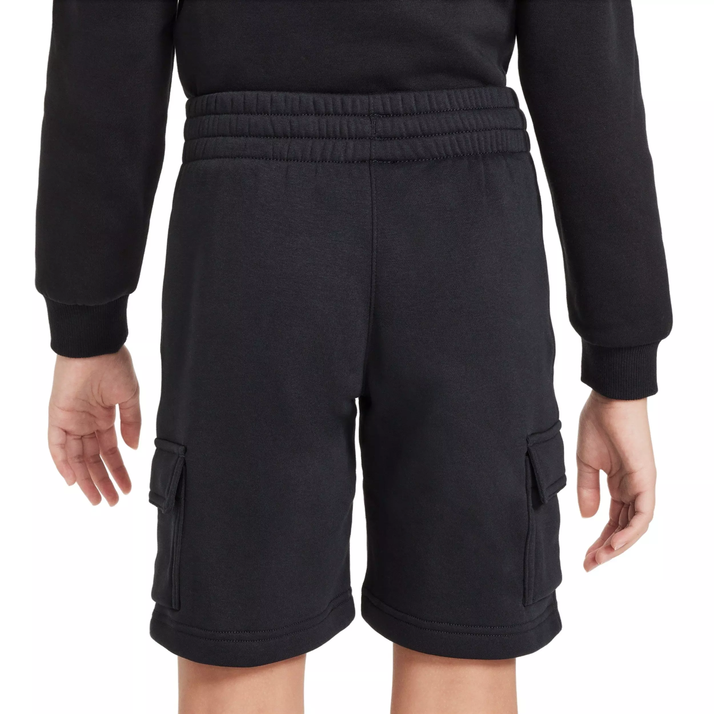 Nike Big Kids' Sportswear Club Fleece Cargo Shorts-Black - BLACK