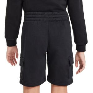 Nike Big Kids' Sportswear Club Fleece Cargo Shorts-Black - BLACK