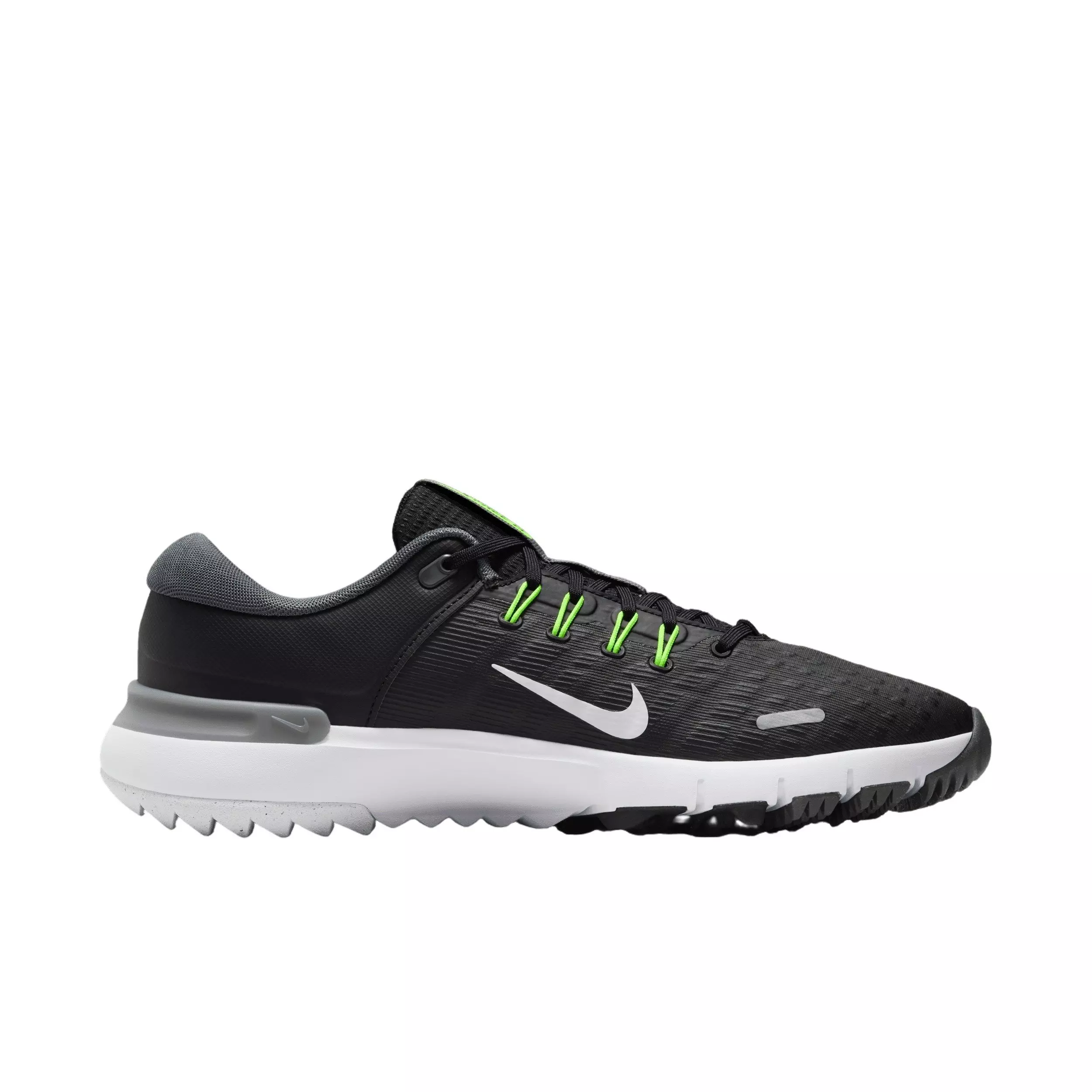 Nike Free Golf NN "Black/Iron Grey/Volt/White" Men's Wide Golf Shoe - BLACK/GREY/VOLT/WHITE