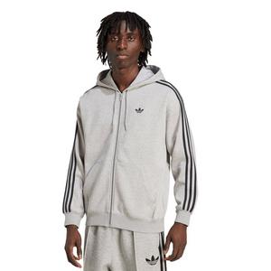 adidas Originals Men's Adicolor Oversize Full-Zip Hooded Jacket - Grey/Black