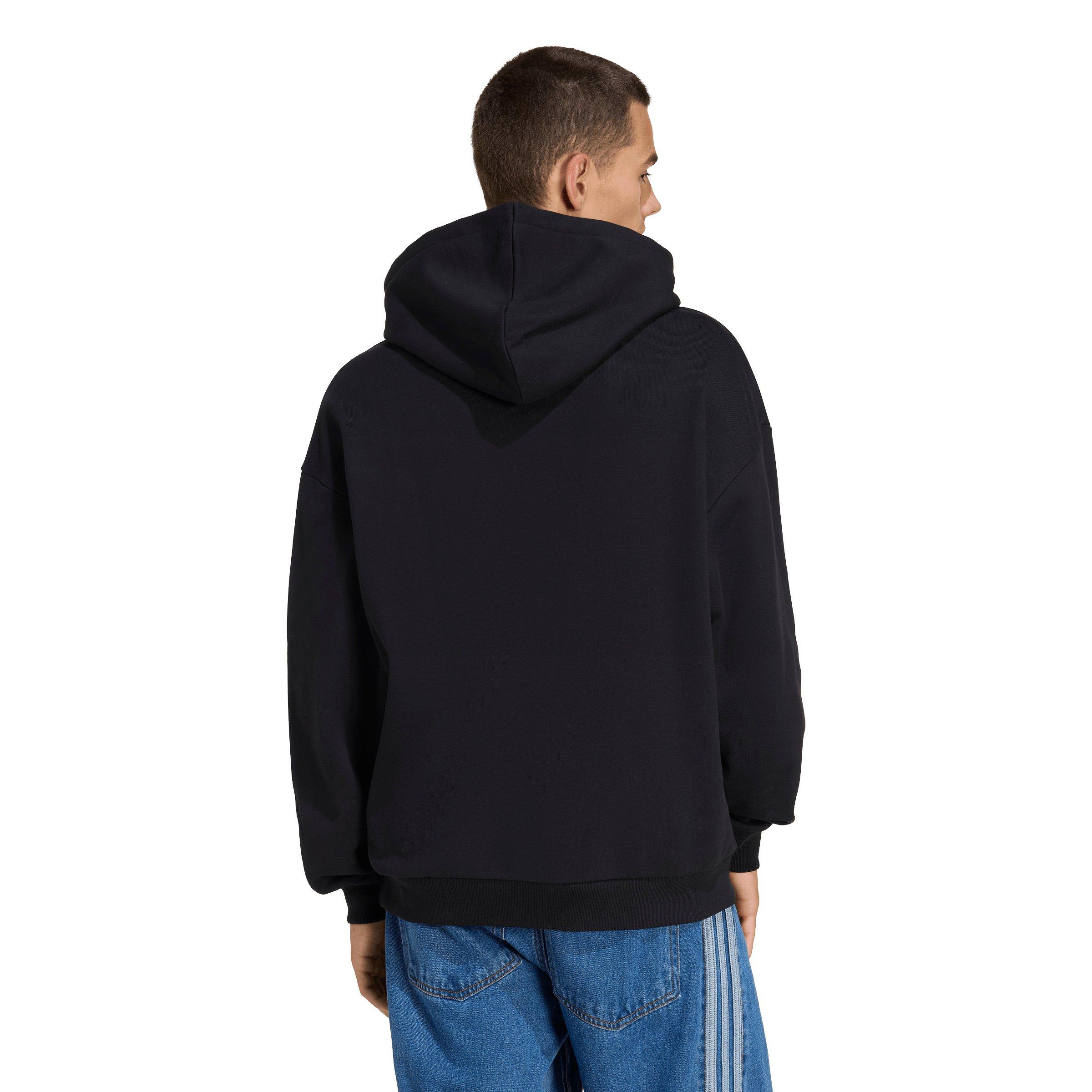 adidas Originals Men's Adicolor Trefoil Hoodie - Black/White - BLACK/WHITE Thumbnail View 2