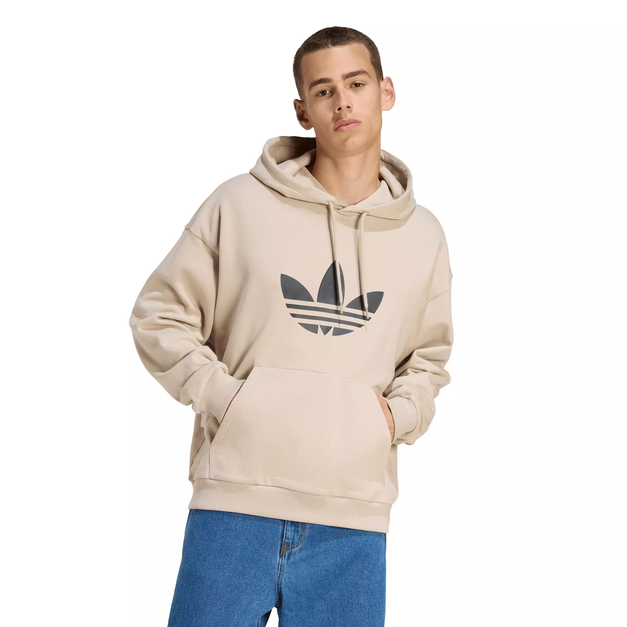 adidas Originals Men's Adicolor Trefoil Hoodie - Khaki - KHAKI