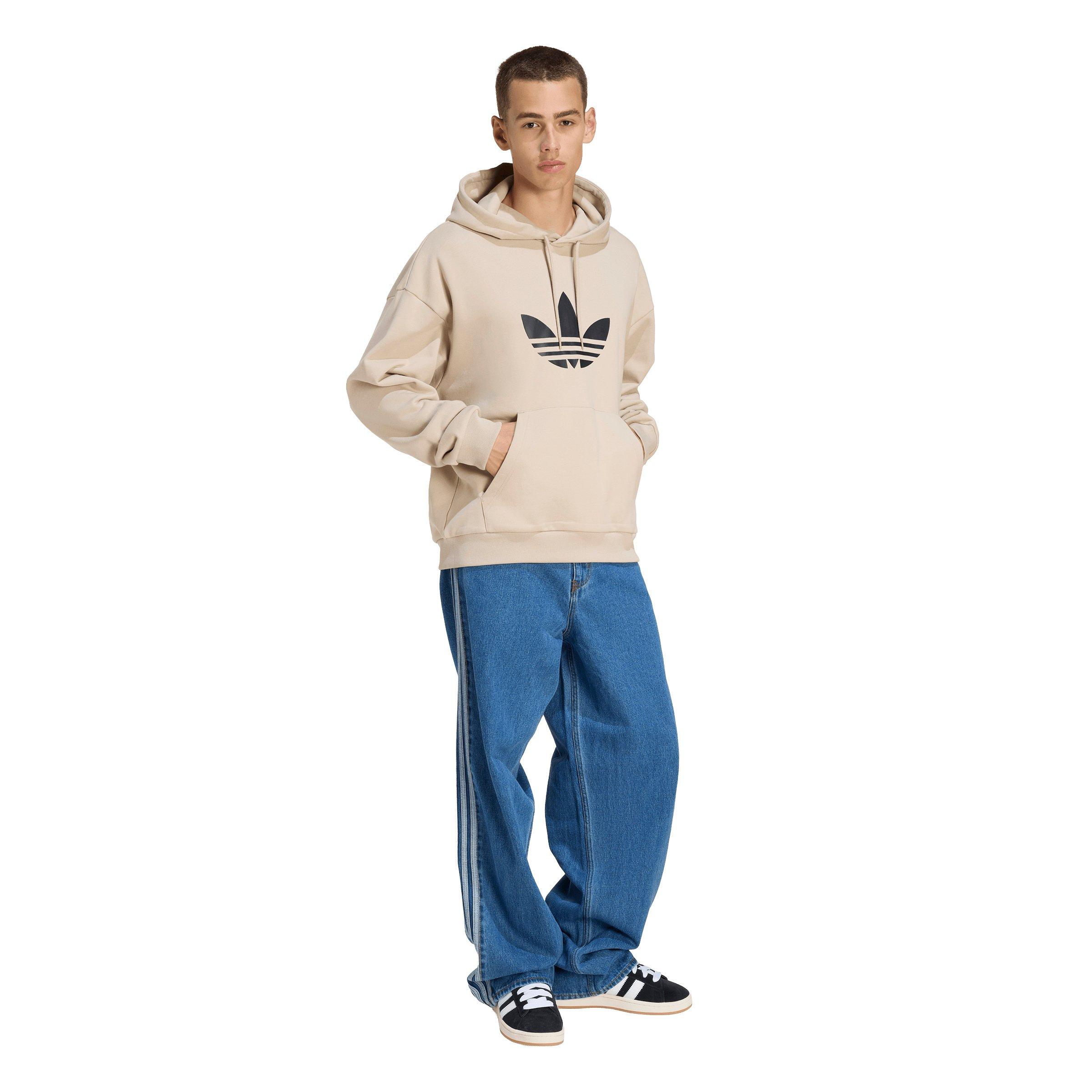 adidas Originals Men's Adicolor Trefoil Hoodie - Khaki - KHAKI Thumbnail View 5