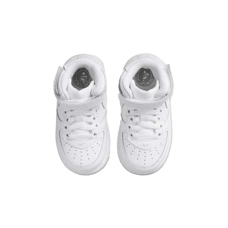 Nike Force 1 Mid LE "White" Toddler Boys' Shoe - WHITE Thumbnail View 4