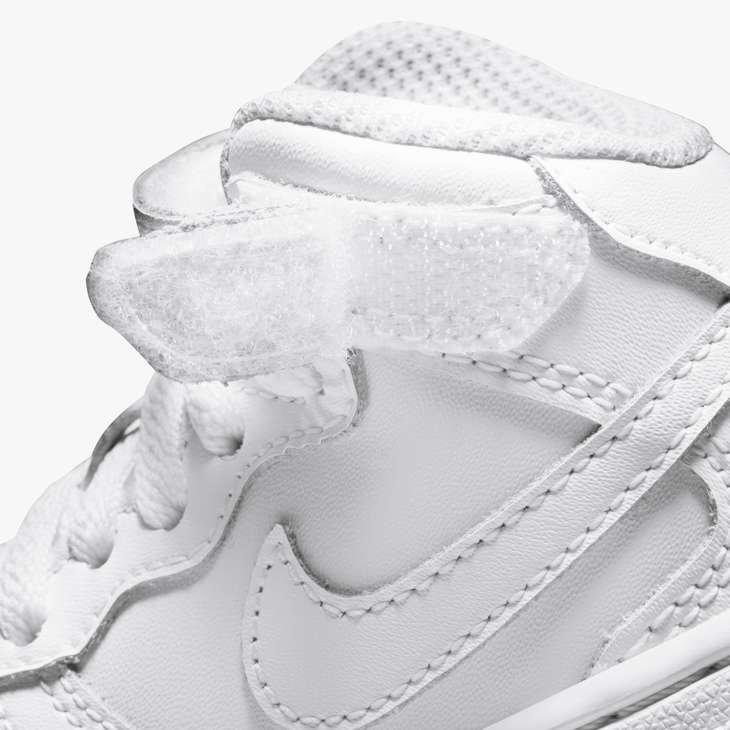 Nike Force 1 Mid LE "White" Toddler Boys' Shoe - WHITE Thumbnail View 8