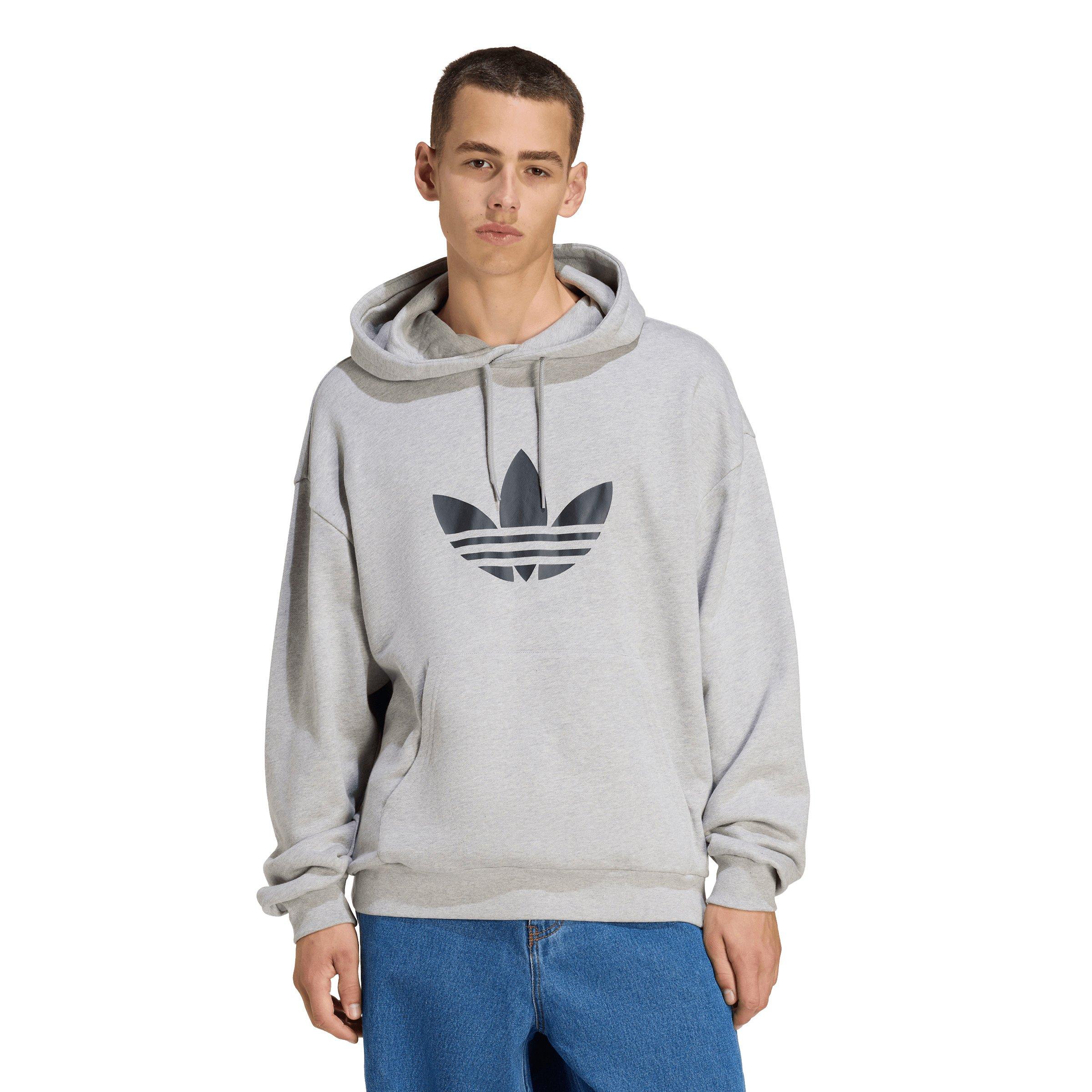 adidas Originals Men's Adicolor Trefoil Hoodie - Grey - GREY Thumbnail View 1