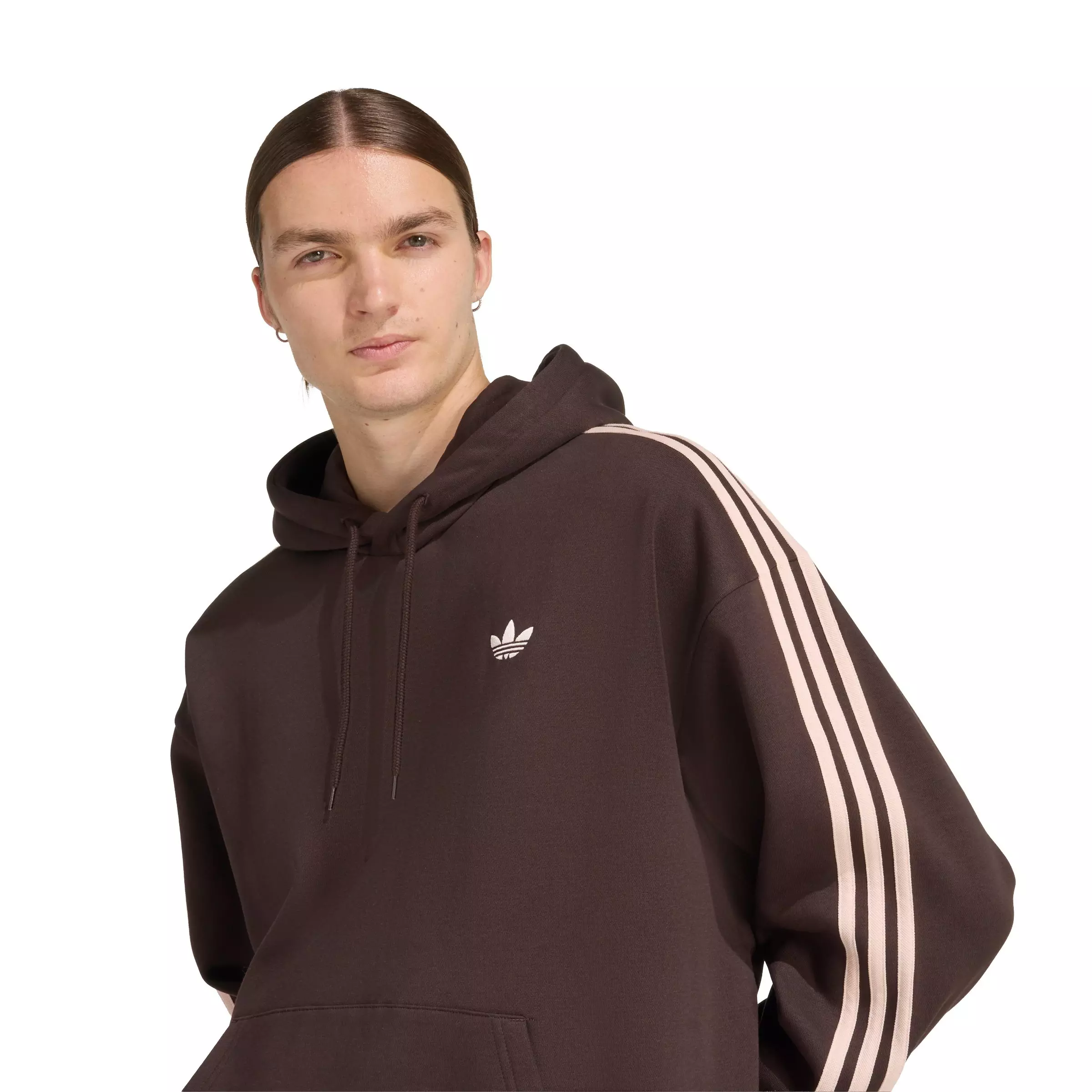 adidas Originals Men's Adicolor Classics 3-Stripes Hoodie - Brown - BROWN