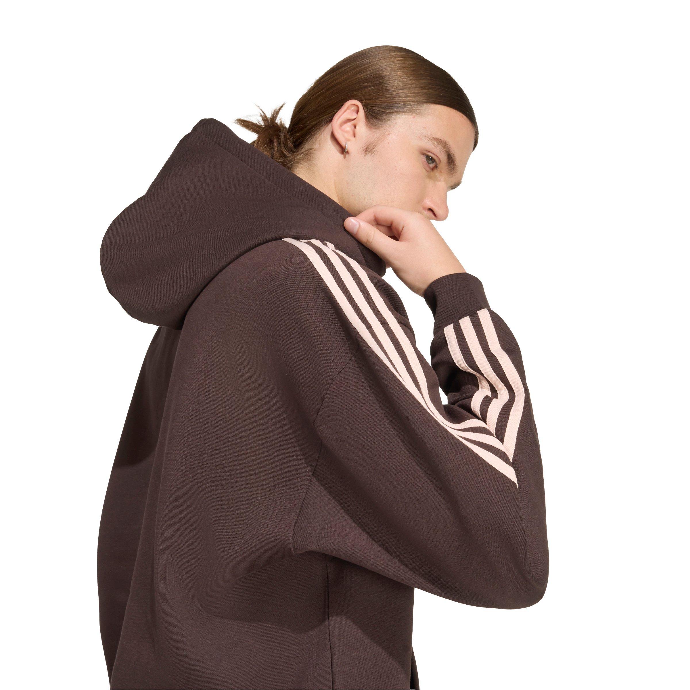 adidas Originals Men's Adicolor Classics 3-Stripes Hoodie - Brown - BROWN Thumbnail View 4