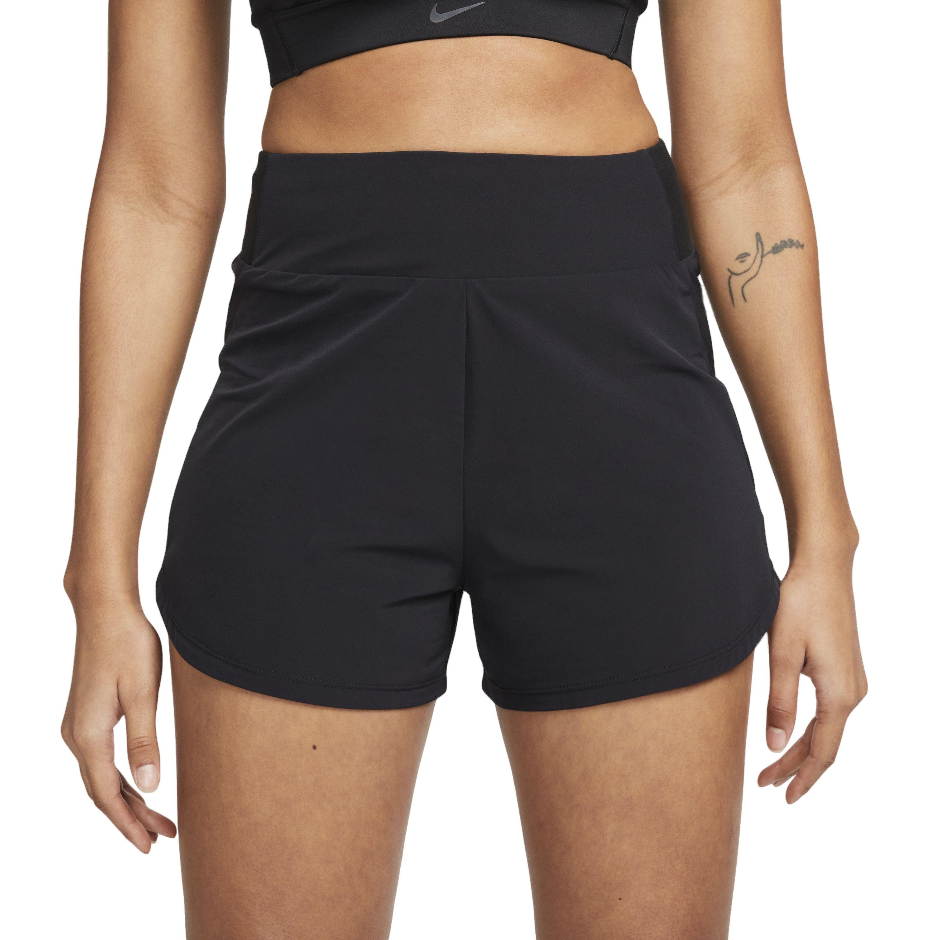 Nike Women's Bliss Dri-FIT High-Waisted 3" Brief-Lined Shorts - BLACK Thumbnail View 1