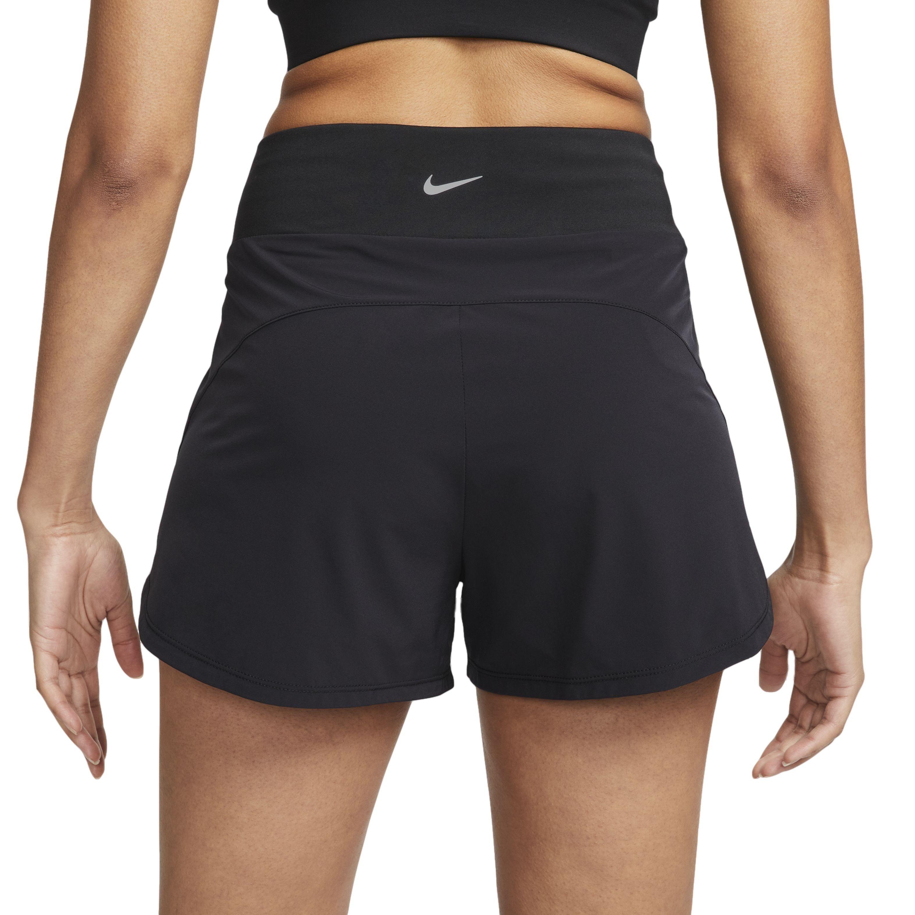 Nike Women's Bliss Dri-FIT High-Waisted 3" Brief-Lined Shorts - BLACK Thumbnail View 2