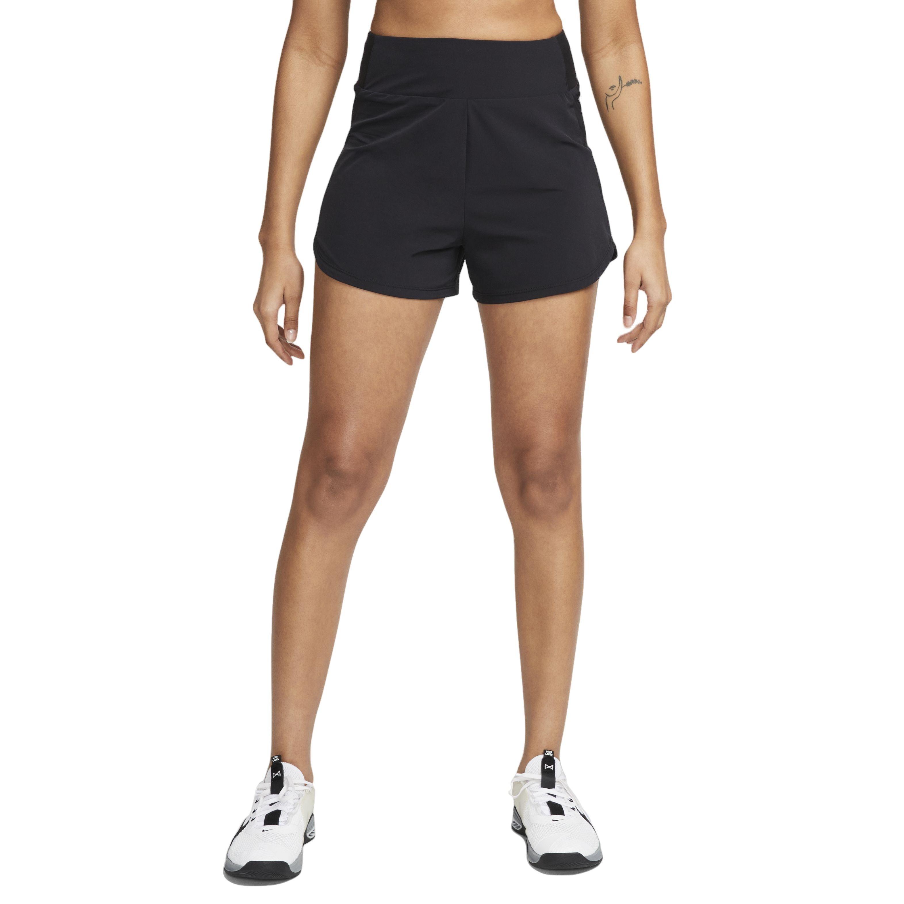 Nike Women's Bliss Dri-FIT High-Waisted 3" Brief-Lined Shorts - BLACK Thumbnail View 3