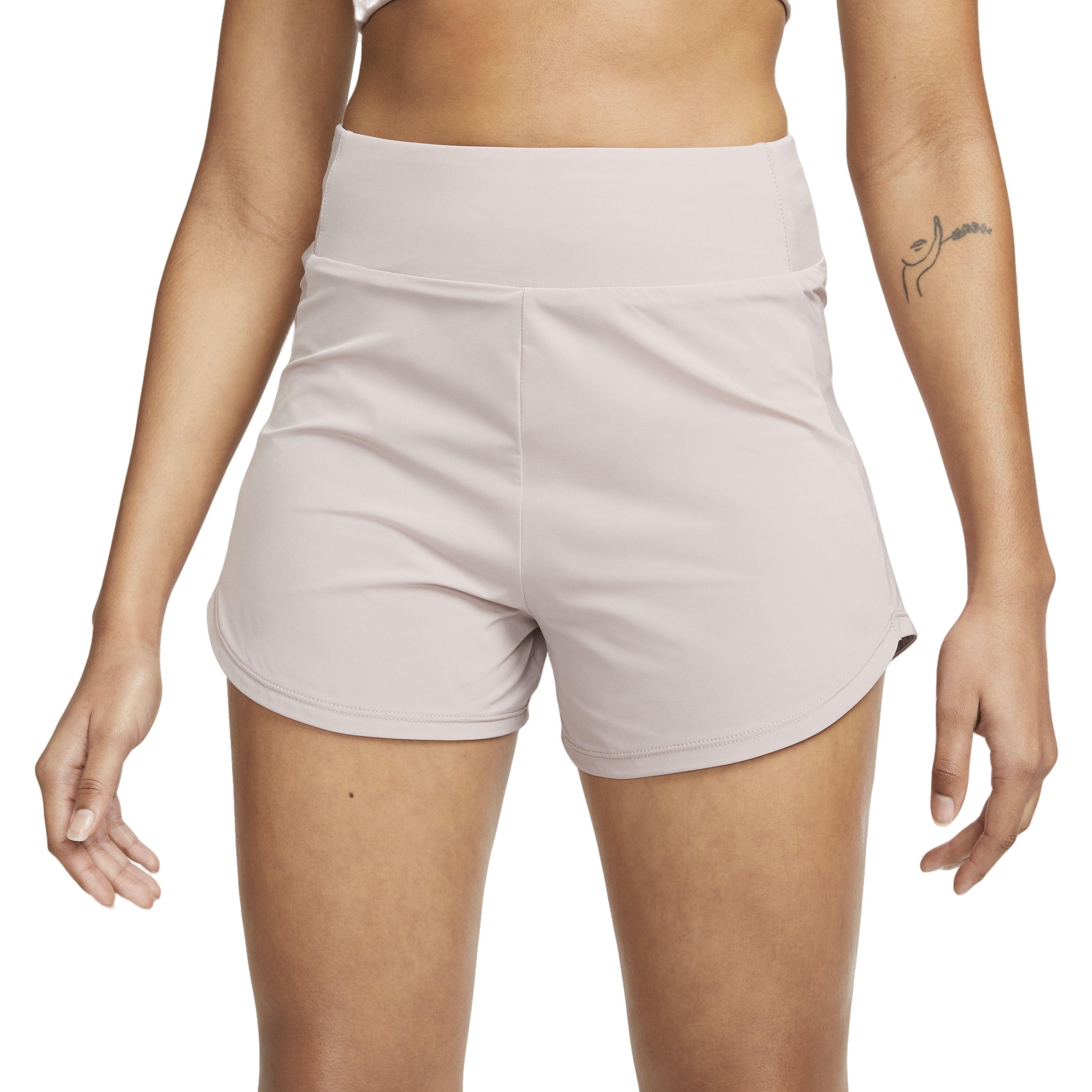 Nike Women's Bliss Dri-FIT High-Waisted 3" Brief-Lined Shorts - TAUPE Thumbnail View 1