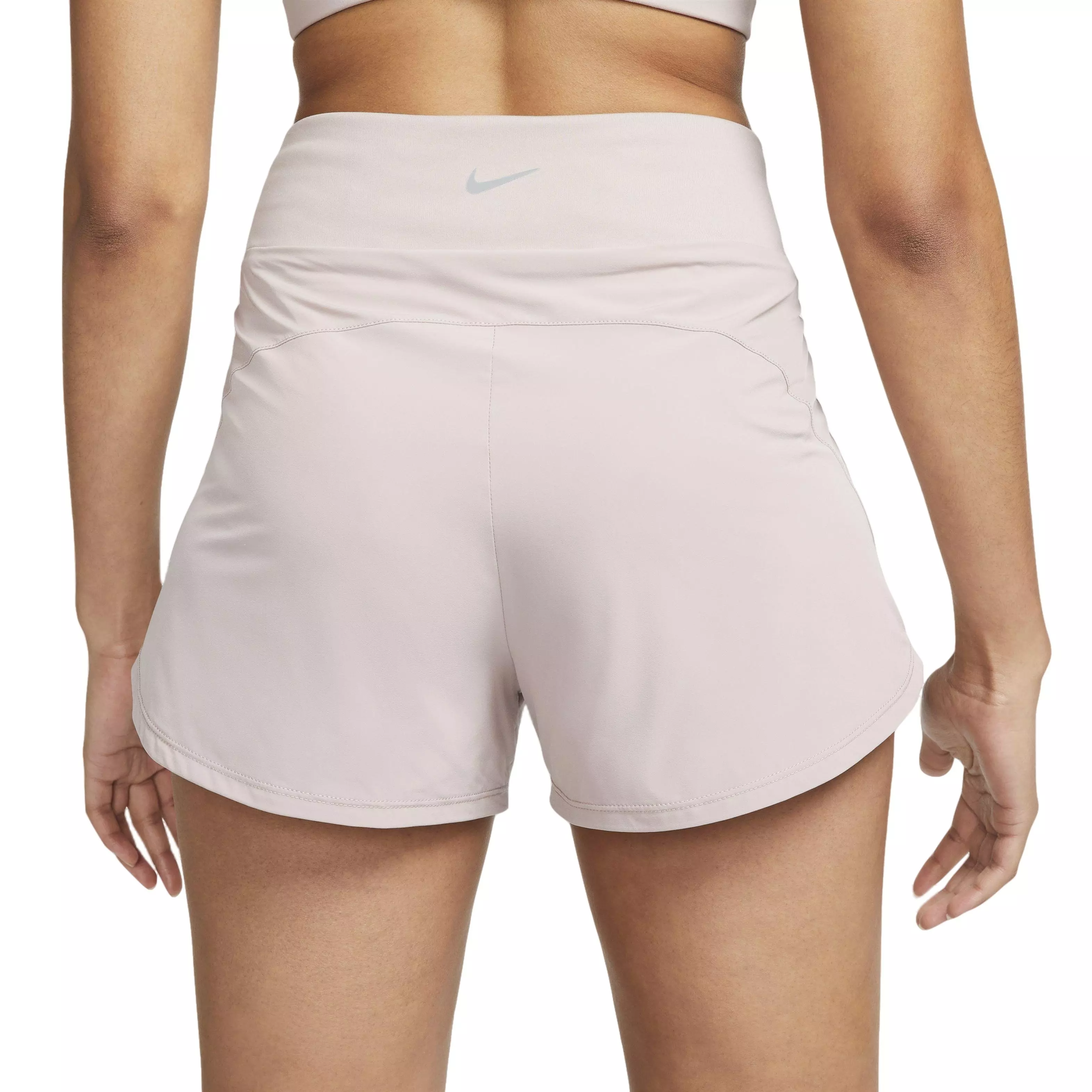 Nike Women's Bliss Dri-FIT High-Waisted 3" Brief-Lined Shorts - TAUPE