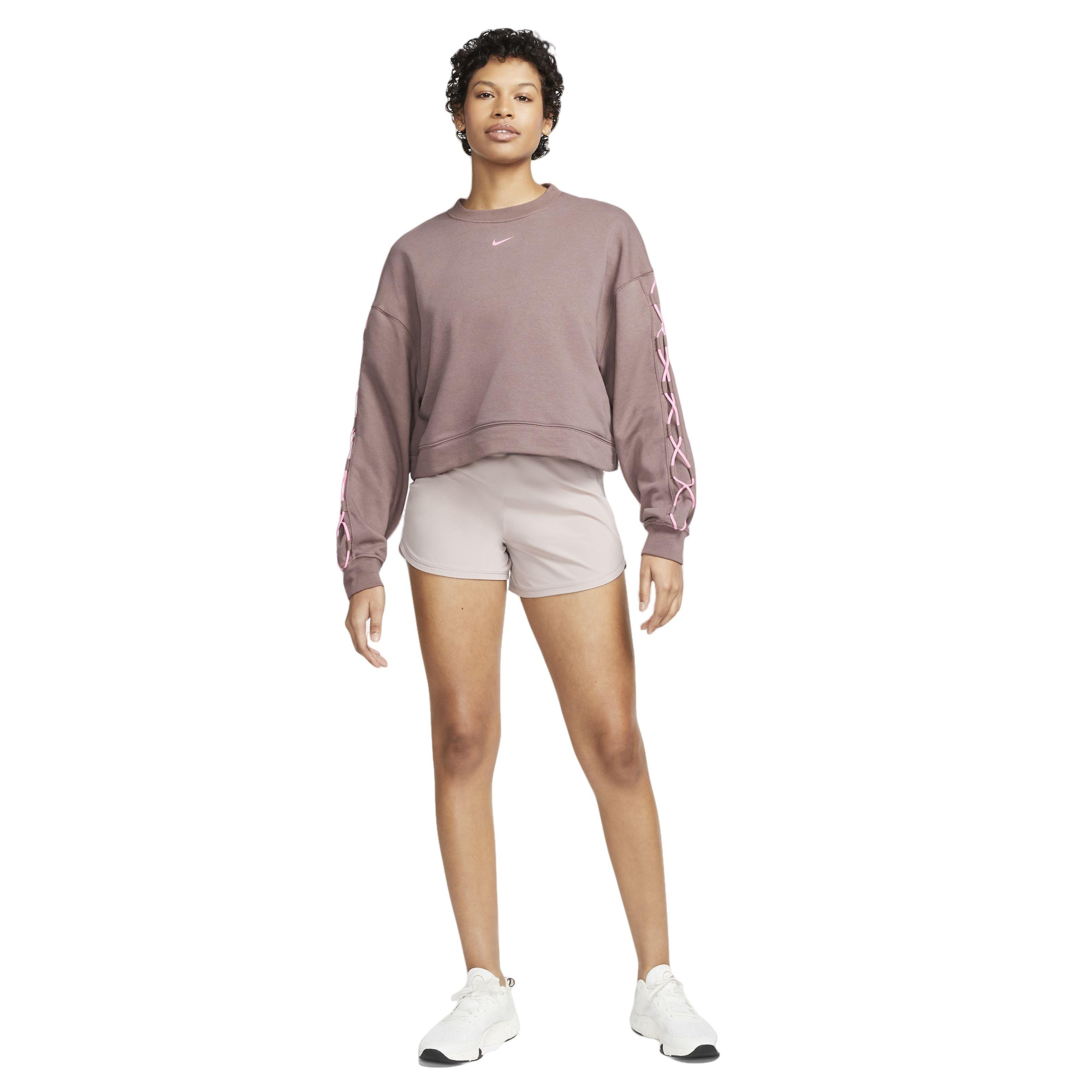 Nike Women's Bliss Dri-FIT High-Waisted 3" Brief-Lined Shorts - TAUPE Thumbnail View 6