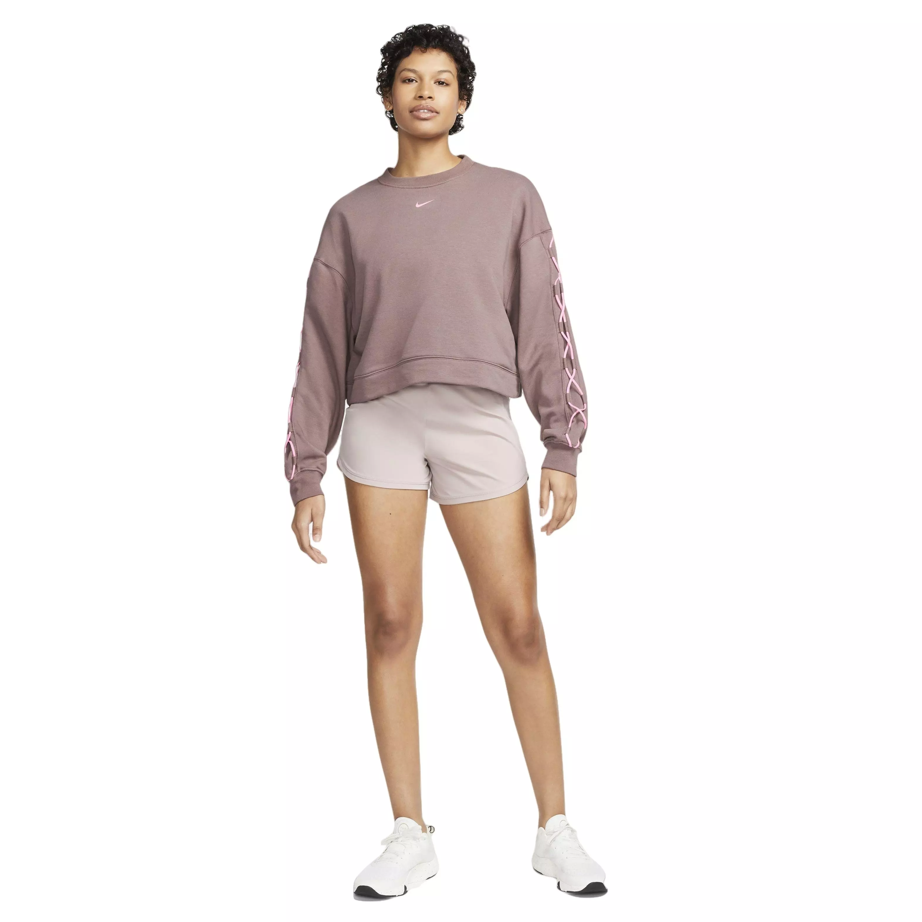 Nike Women's Bliss Dri-FIT High-Waisted 3" Brief-Lined Shorts - TAUPE