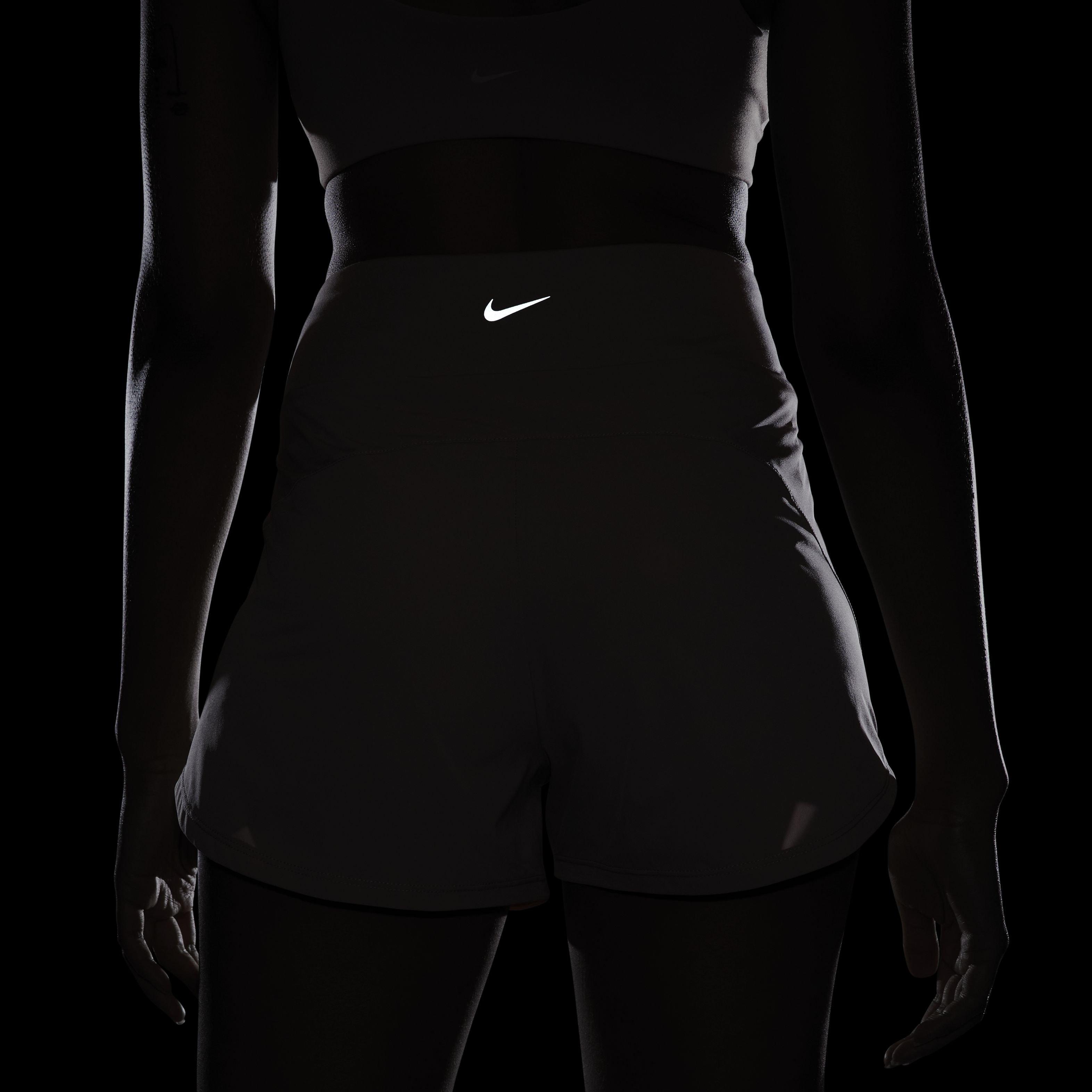 Nike Women's Bliss Dri-FIT High-Waisted 3" Brief-Lined Shorts - TAUPE Thumbnail View 7