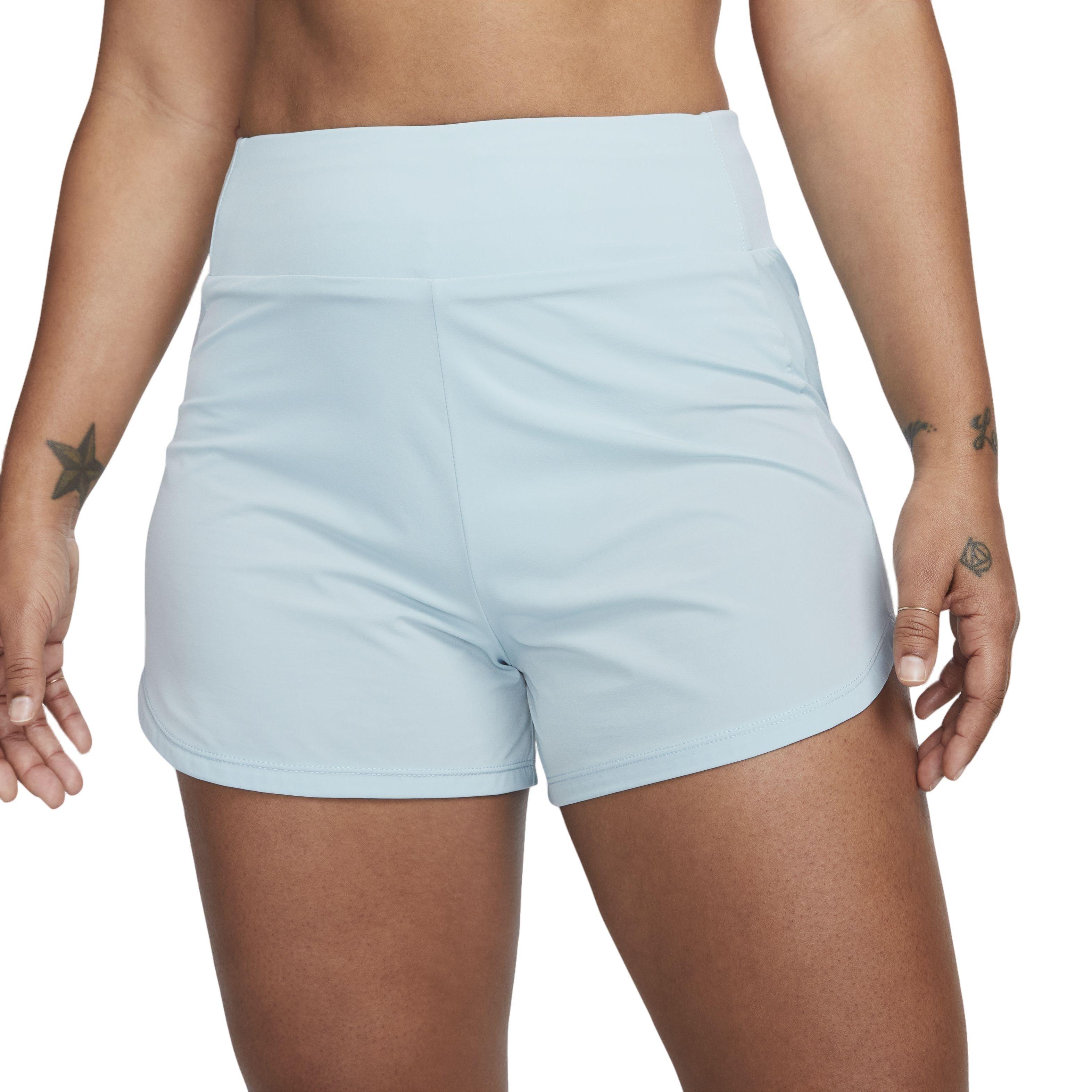 Nike Women's Bliss Dri-FIT High-Waisted 3" Brief-Lined Shorts - BLUE Thumbnail View 1