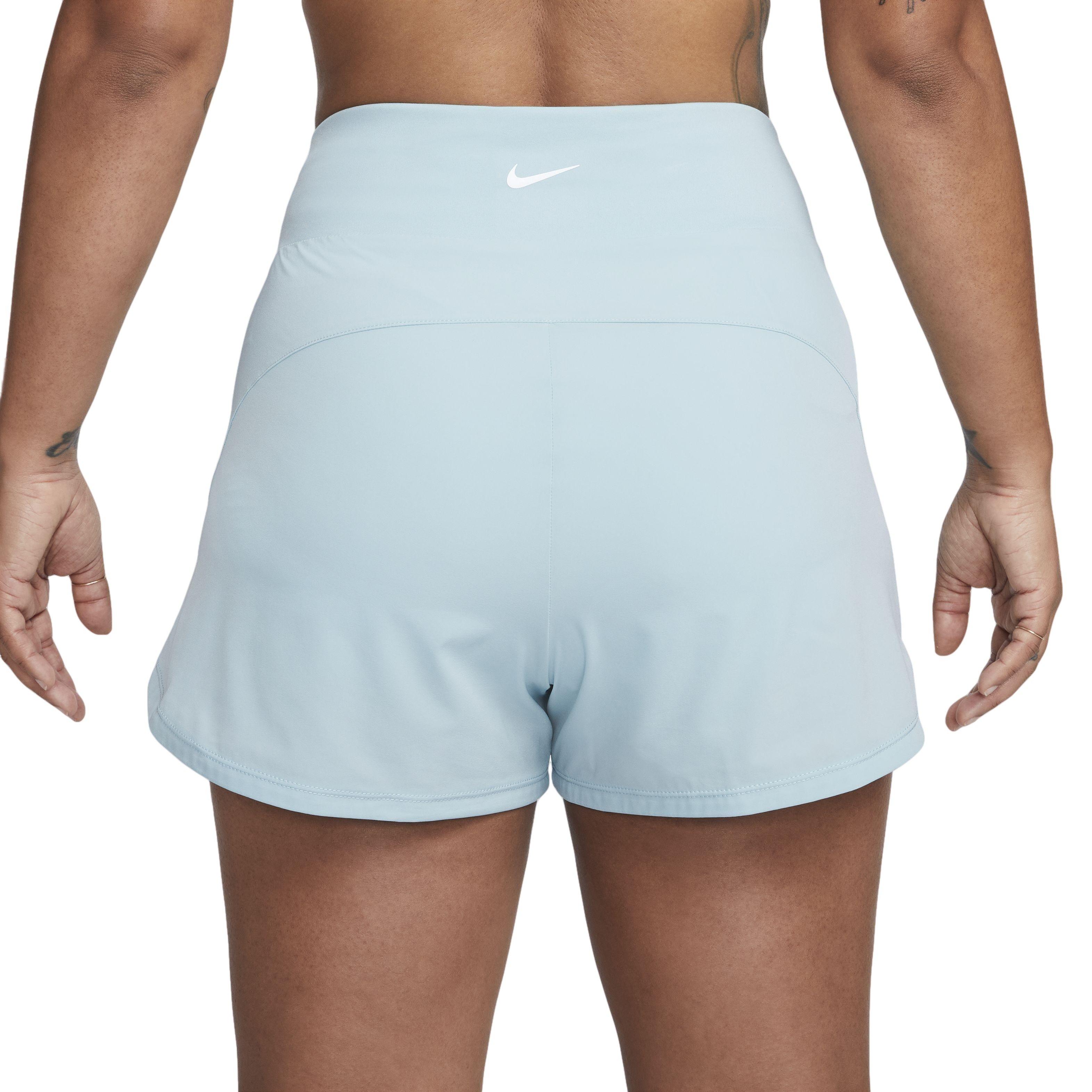 Nike Women's Bliss Dri-FIT High-Waisted 3" Brief-Lined Shorts - BLUE Thumbnail View 2