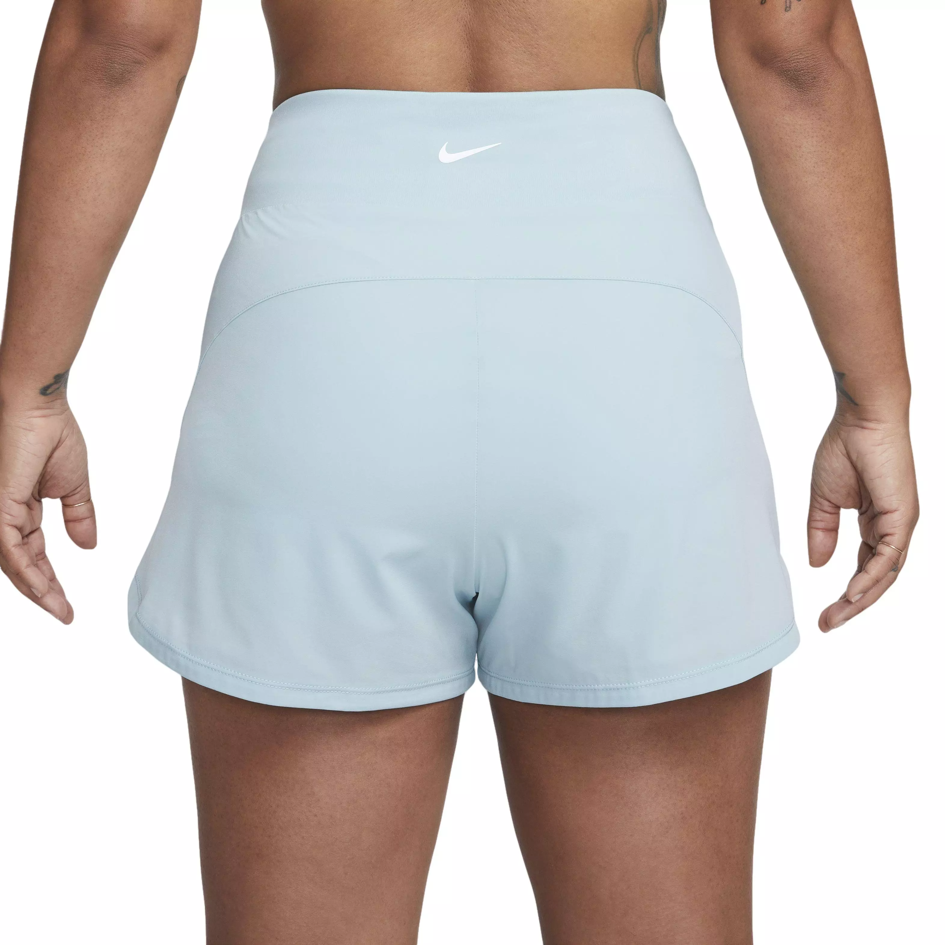 Nike Women's Bliss Dri-FIT High-Waisted 3" Brief-Lined Shorts - BLUE