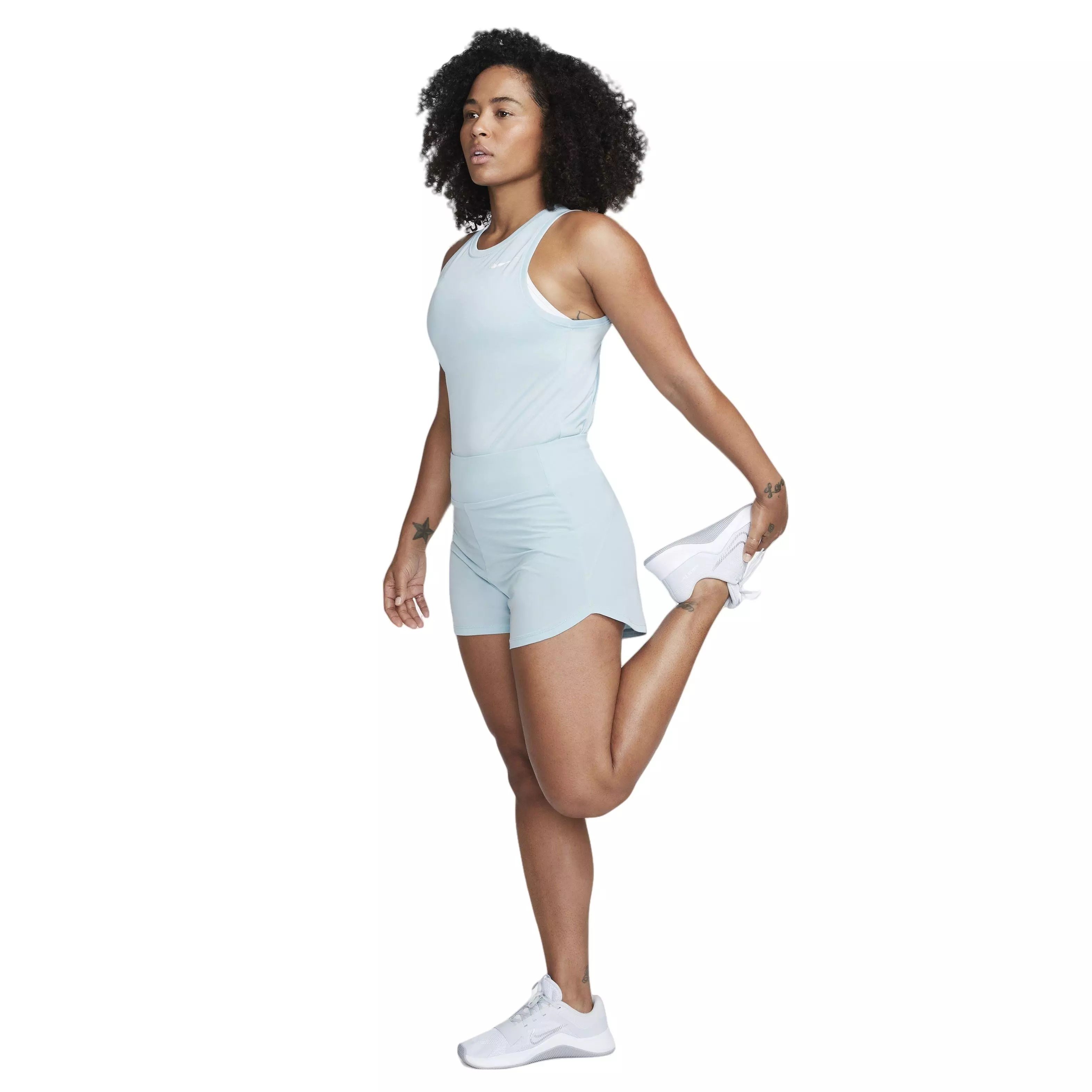 Nike Women's Bliss Dri-FIT High-Waisted 3" Brief-Lined Shorts - BLUE