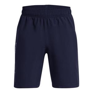 Under Armour Big Boys' Tech Woven Wordmark Shorts - Navy