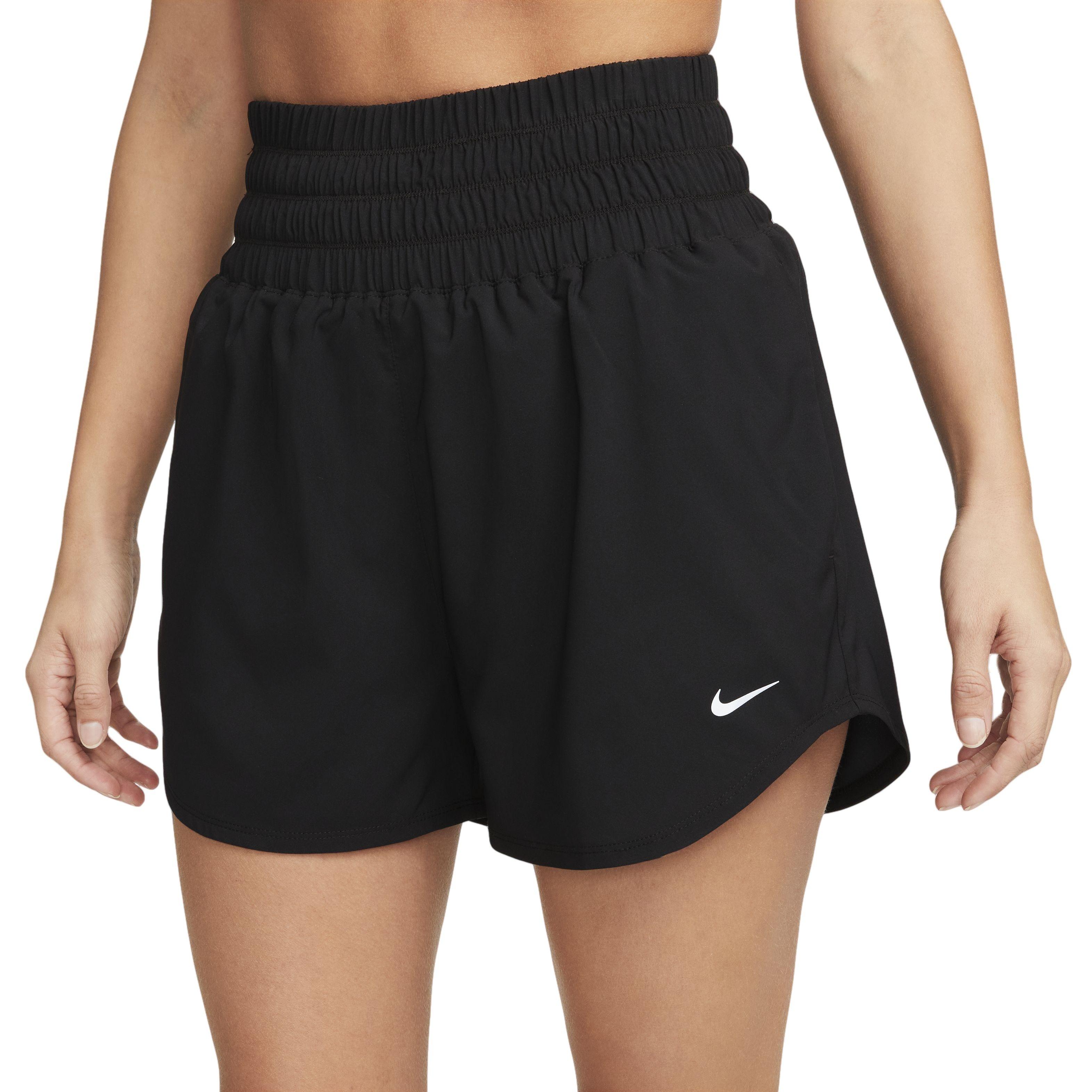 Nike Women's One Dri-FIT Ultra High-Waisted 3" Brief-Lined Shorts - BLACK Thumbnail View 1