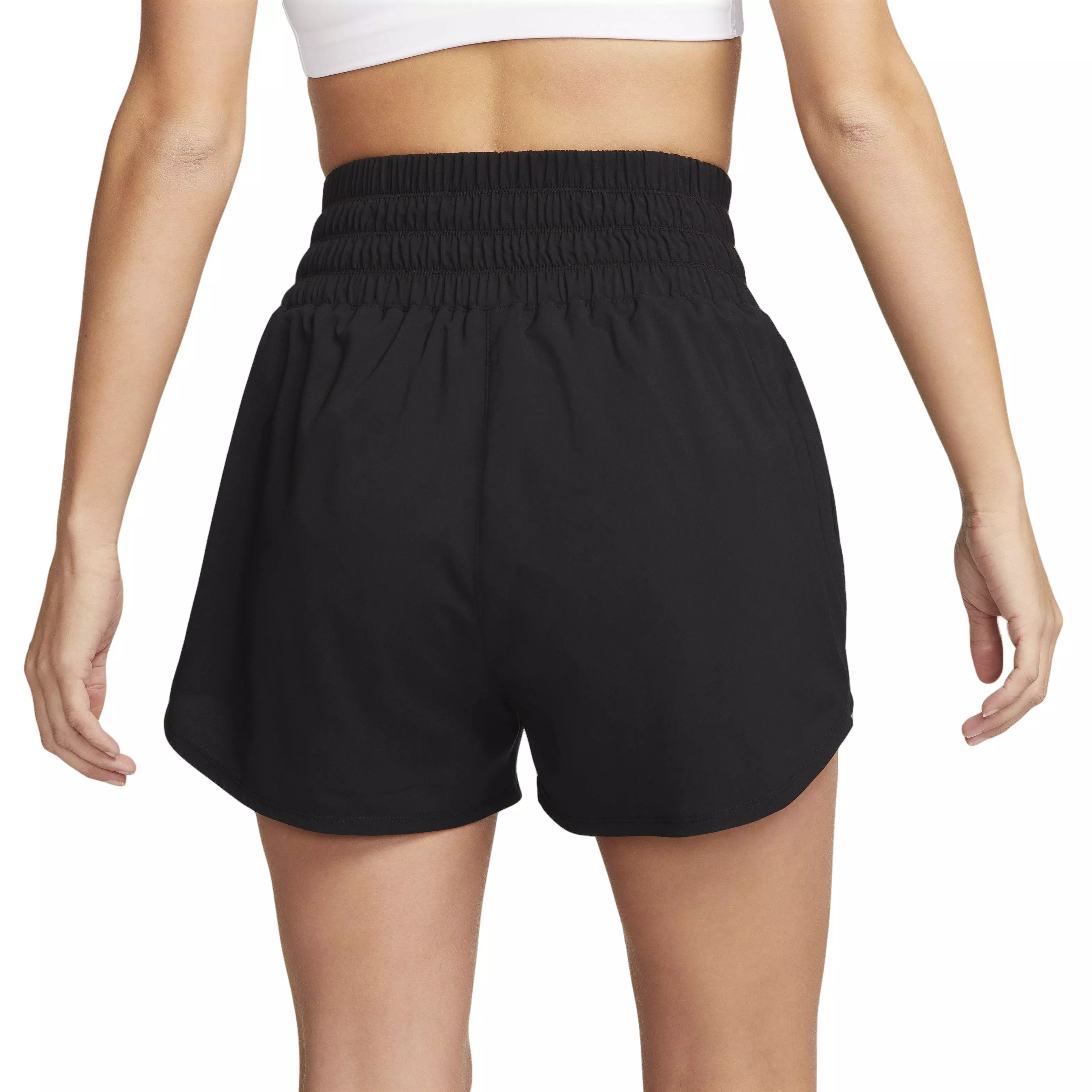 Nike Women's One Dri-FIT Ultra High-Waisted 3" Brief-Lined Shorts - BLACK
