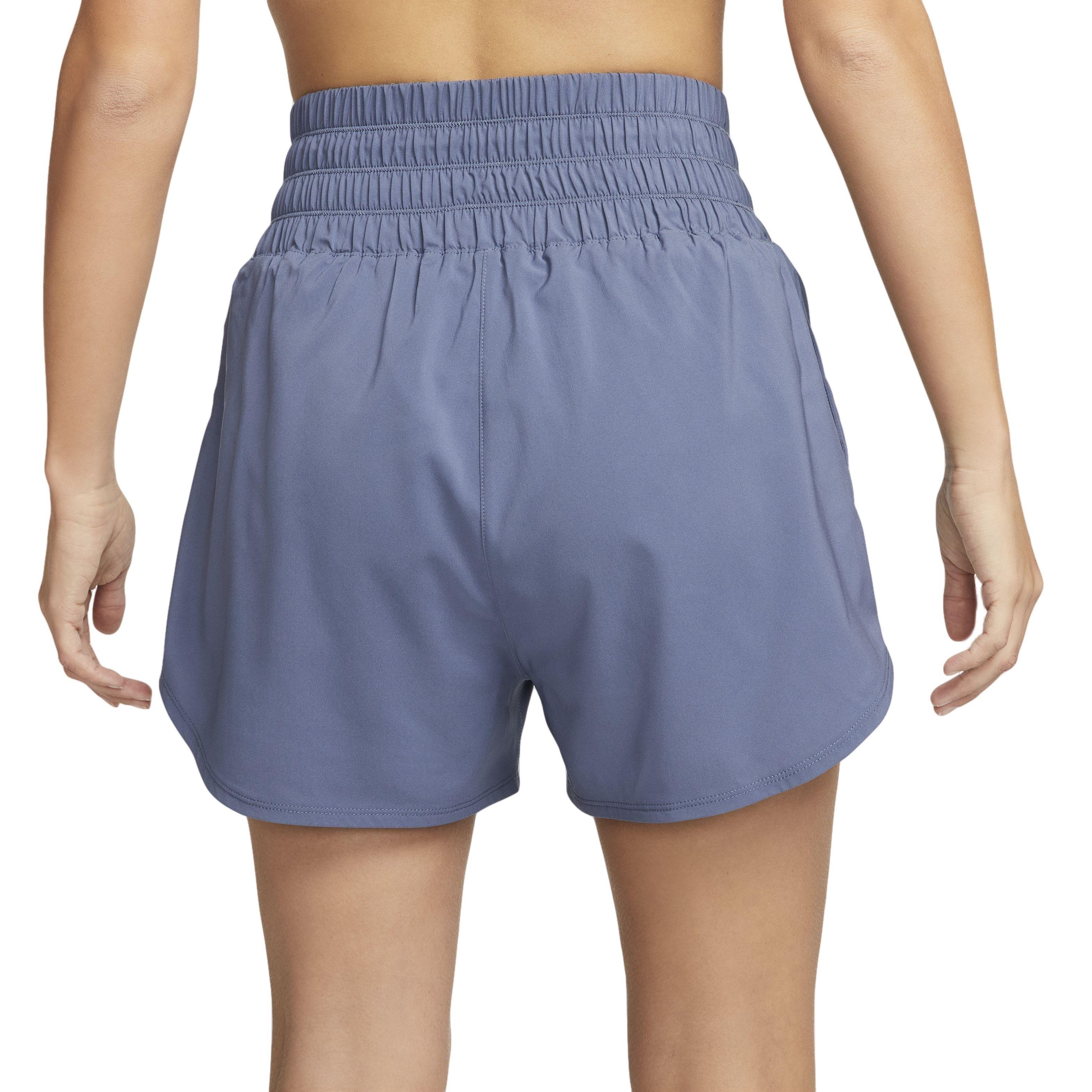 Nike Women's One Dri-FIT Ultra High-Waisted 3" Brief-Lined Shorts - BLUE Thumbnail View 2