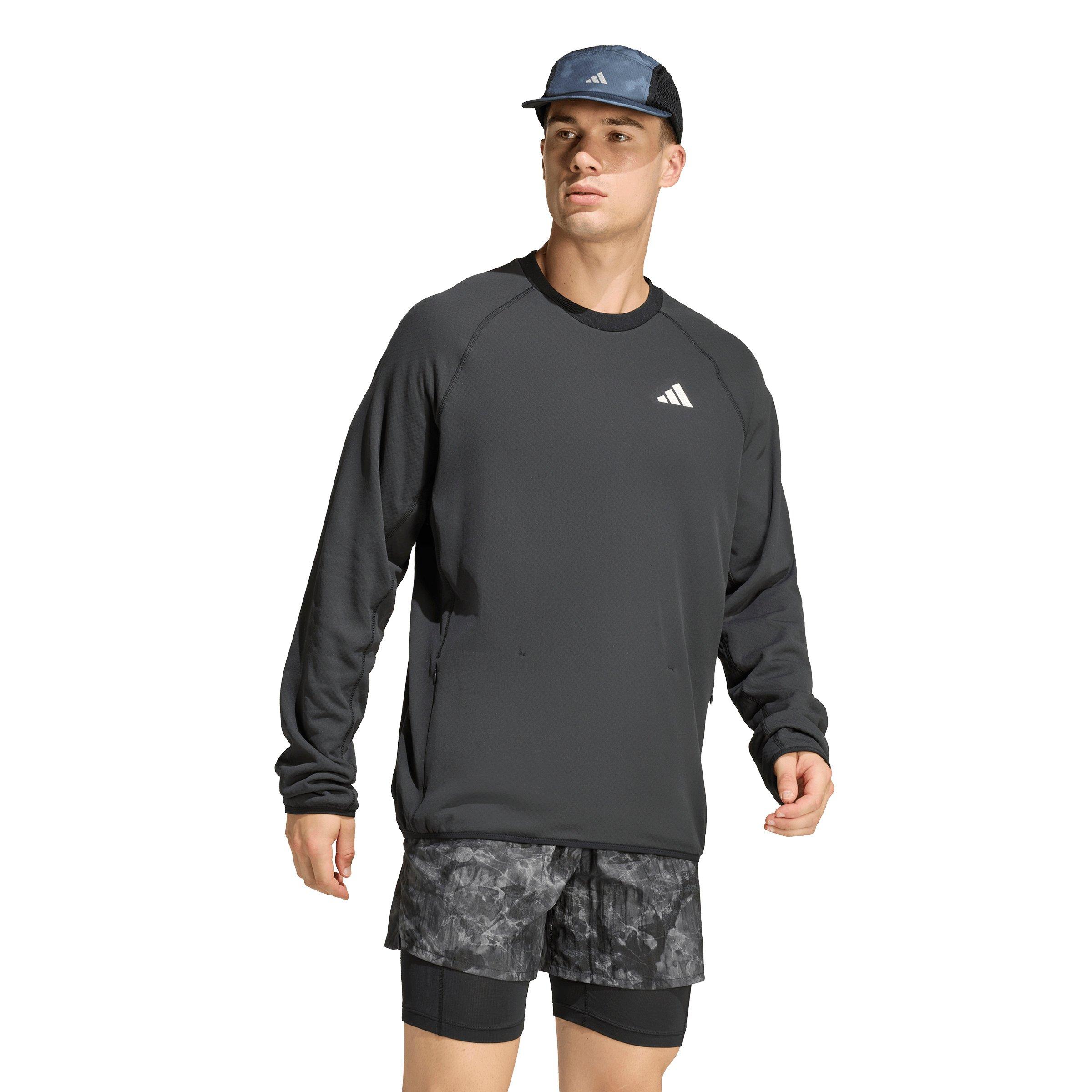 adidas Men's adi365 Fuzzy Knit Crew - Black - BLACK Thumbnail View 1